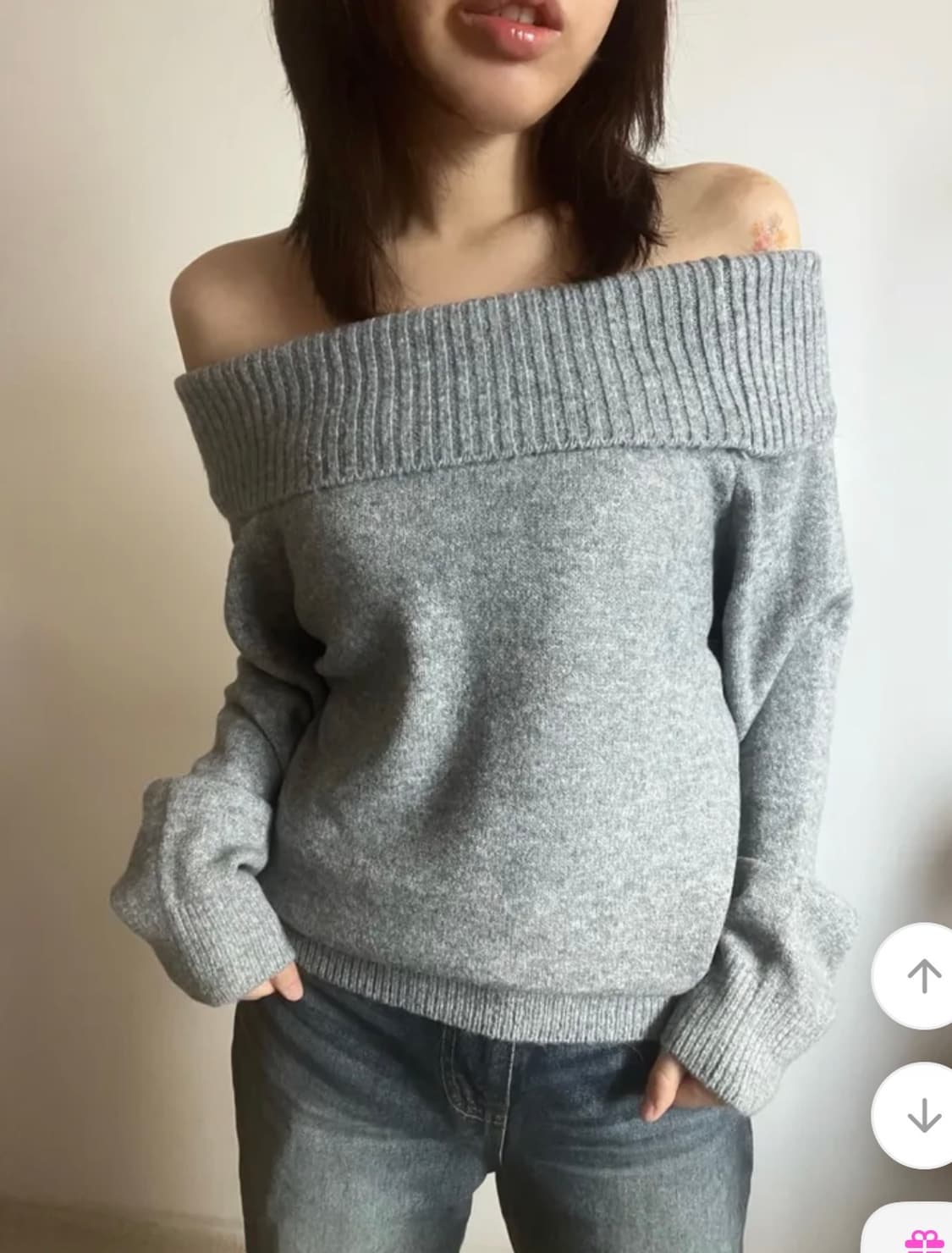 요프숄더 니트 상품이미지2