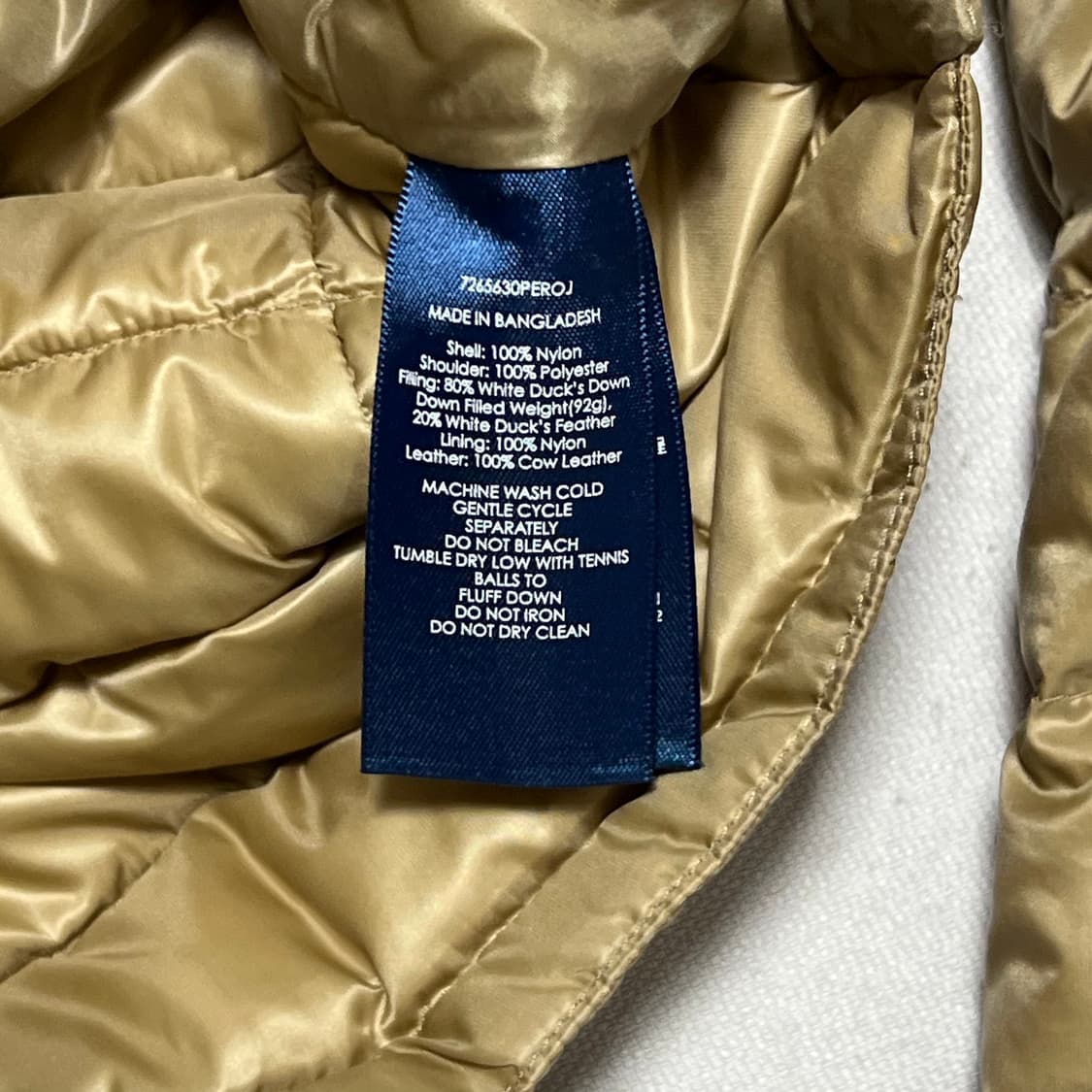 S 폴로랄프로렌 여성용 덕다운 고햄글로스드 패딩 상품이미지5