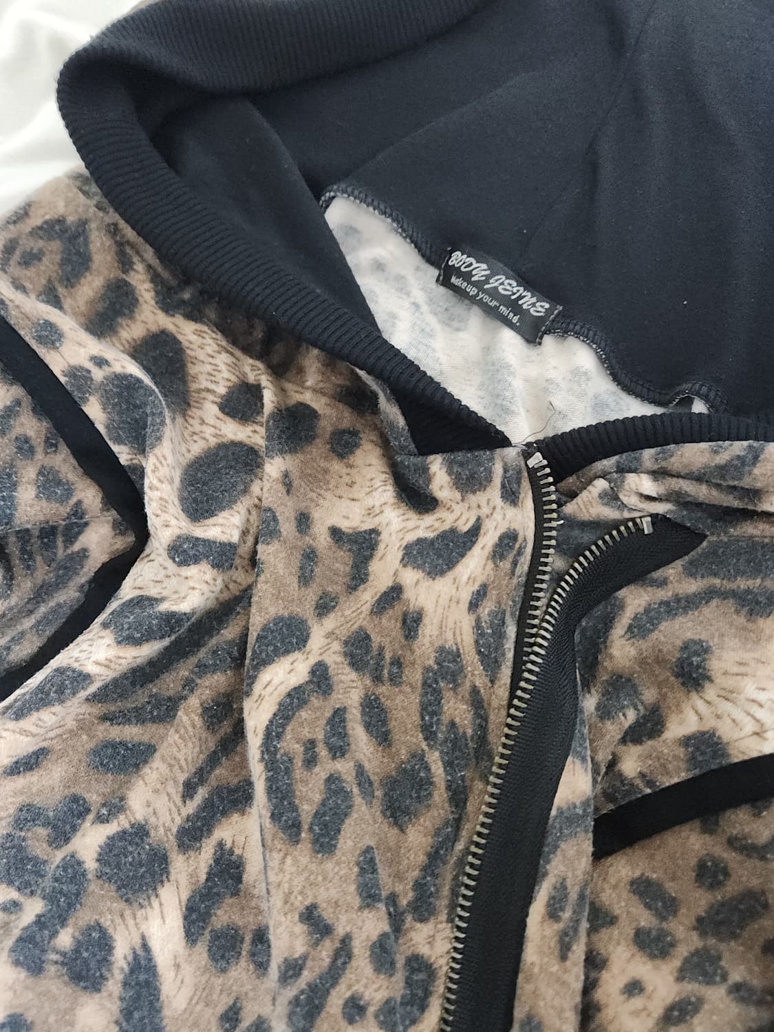 갸루 y2k 펑크 레오파드 후드 상품이미지2