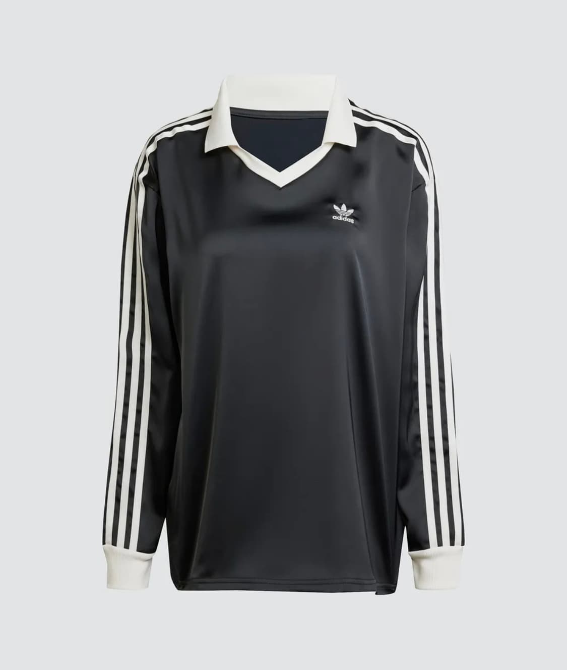 (택달린새상품)아디다스 3S 새틴 긴팔 티 블랙 IR6099 상품이미지4