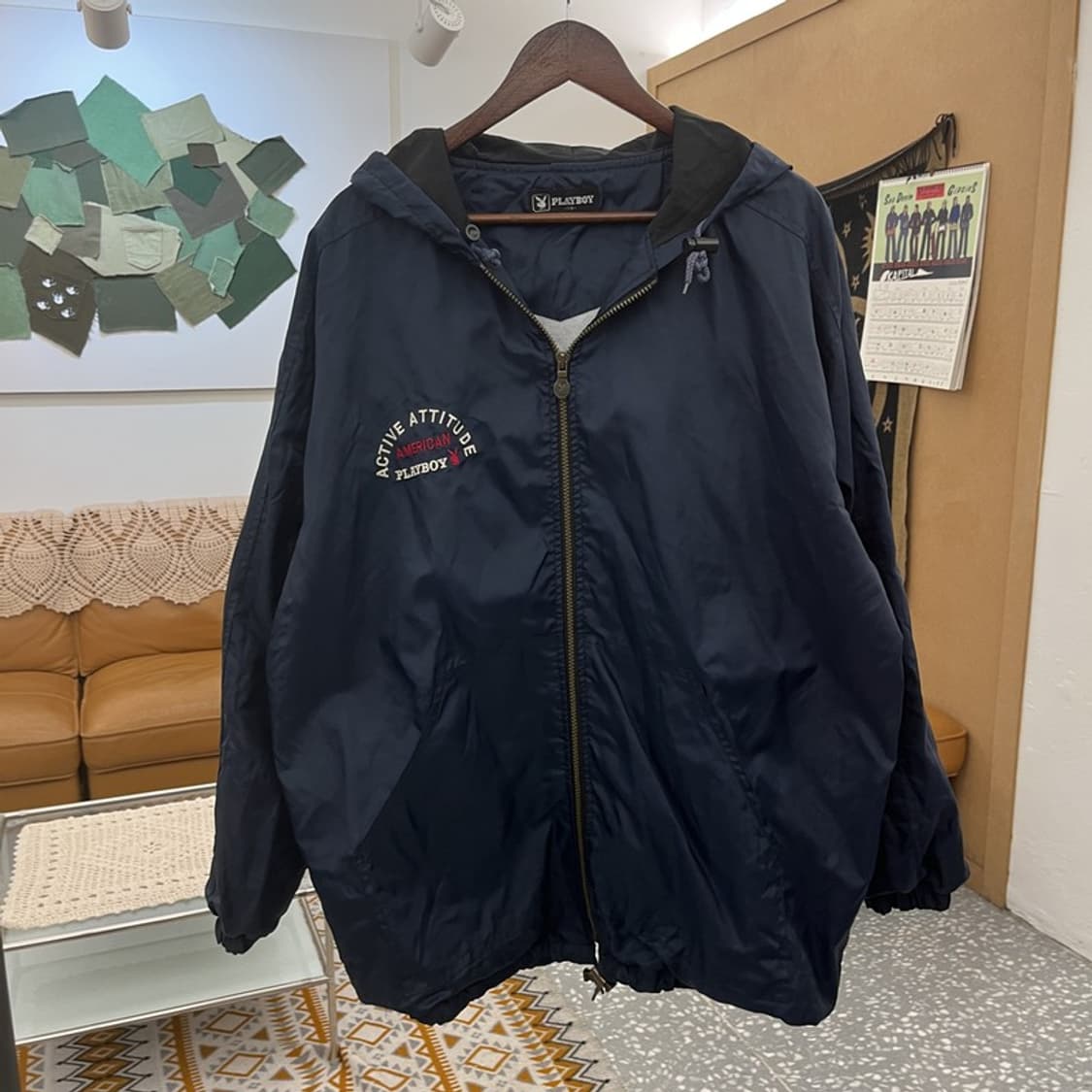 플레이보이 올드스쿨 레트로 빈티지 바람막이 자켓 110 C11182 상품이미지3