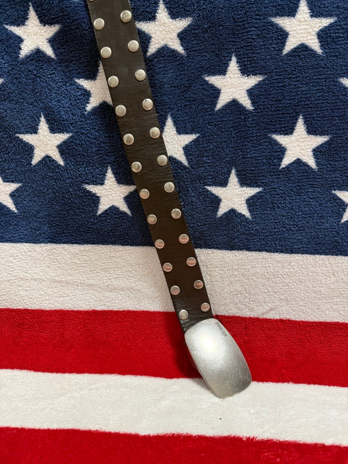 게스 빈티지레더벨트 Guess stud leather belt  리얼레더 상품이미지3