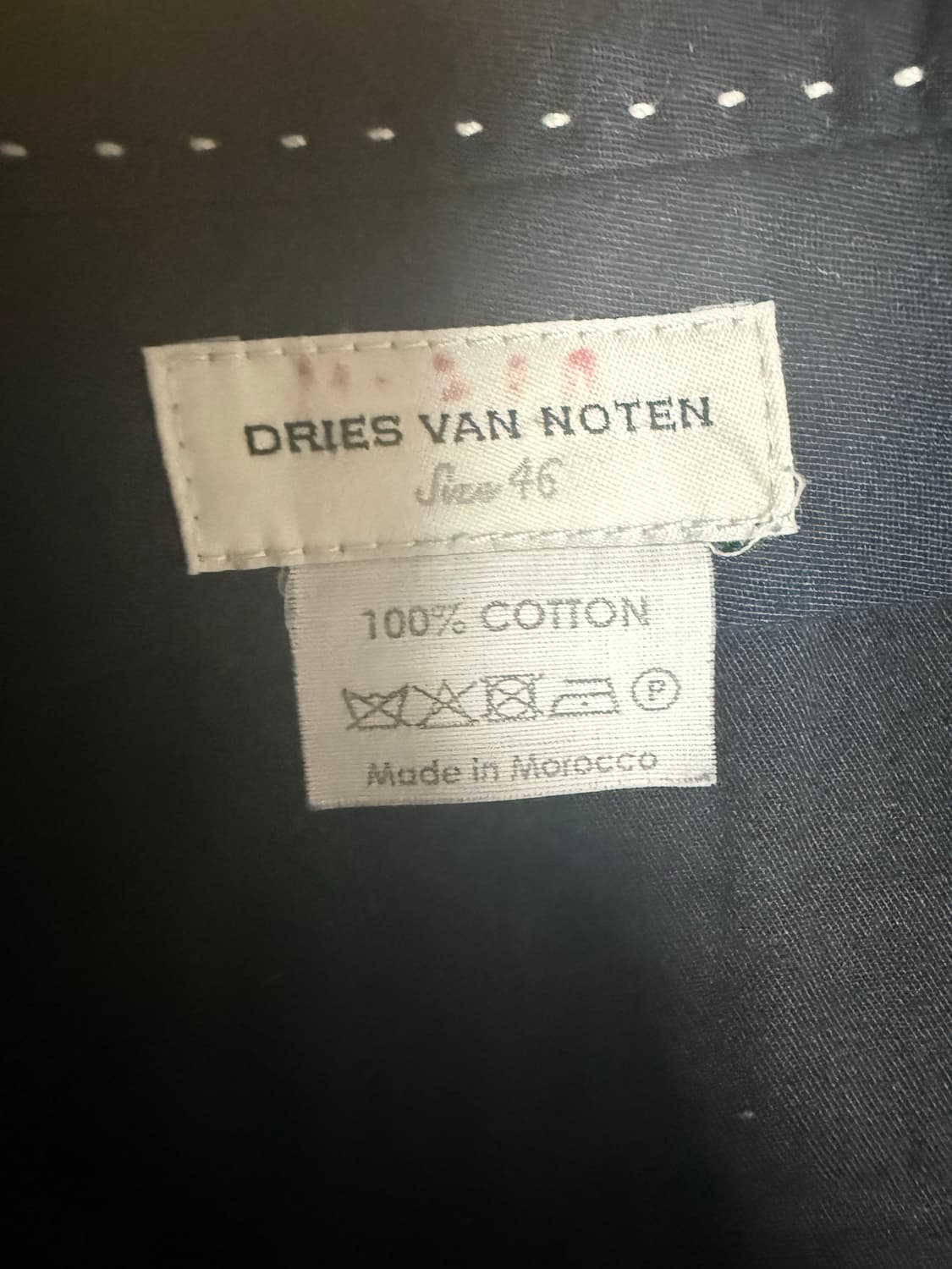 [46] 드리스반노튼 코튼 팬츠 네이비 상품이미지3