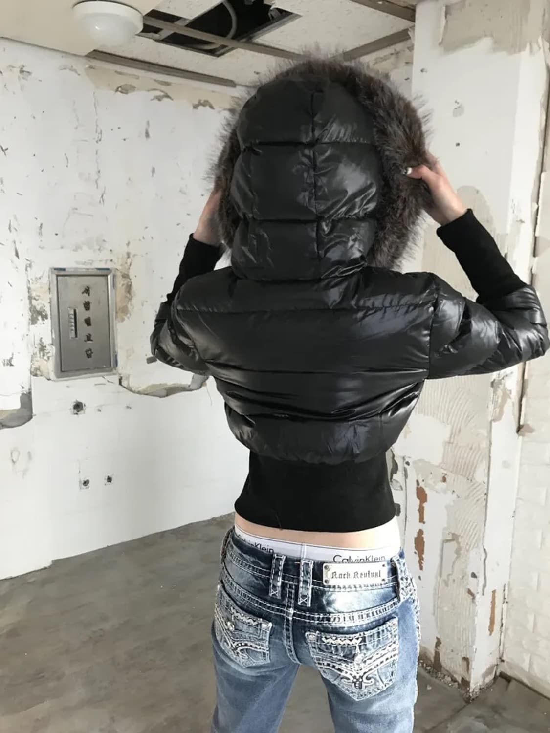 Vintage gracier zip crop puffer 상품이미지3