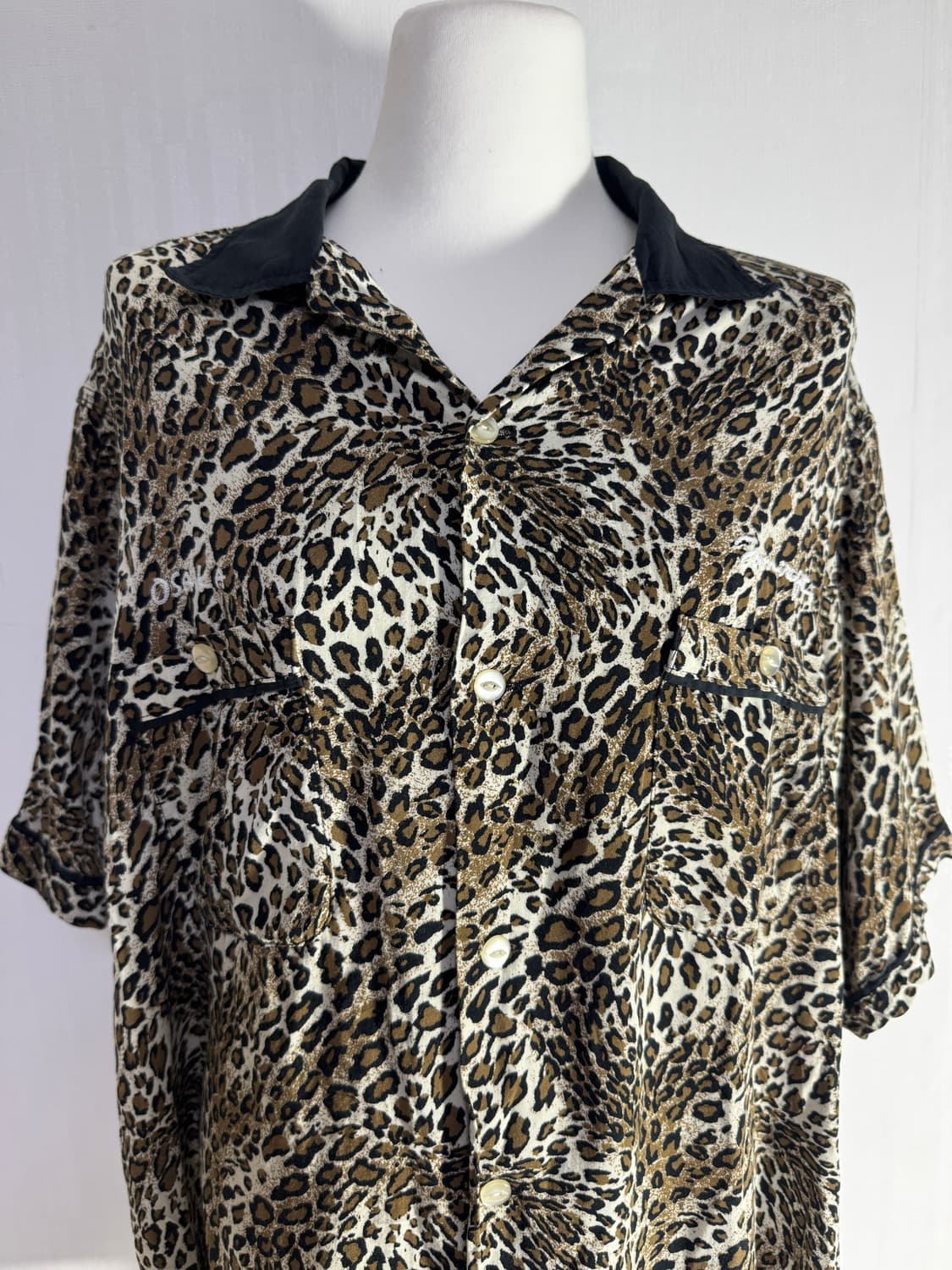 Freaks store towncraft 자수 레오파드 레이온 셔츠 상품이미지4