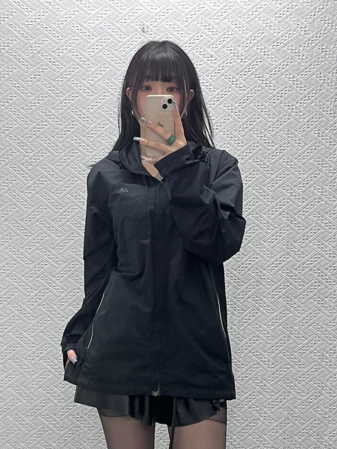 나이키 ACG 빈티지 캐주얼 스포티 올블랙 바람막이 자켓 L C12602 상품이미지1