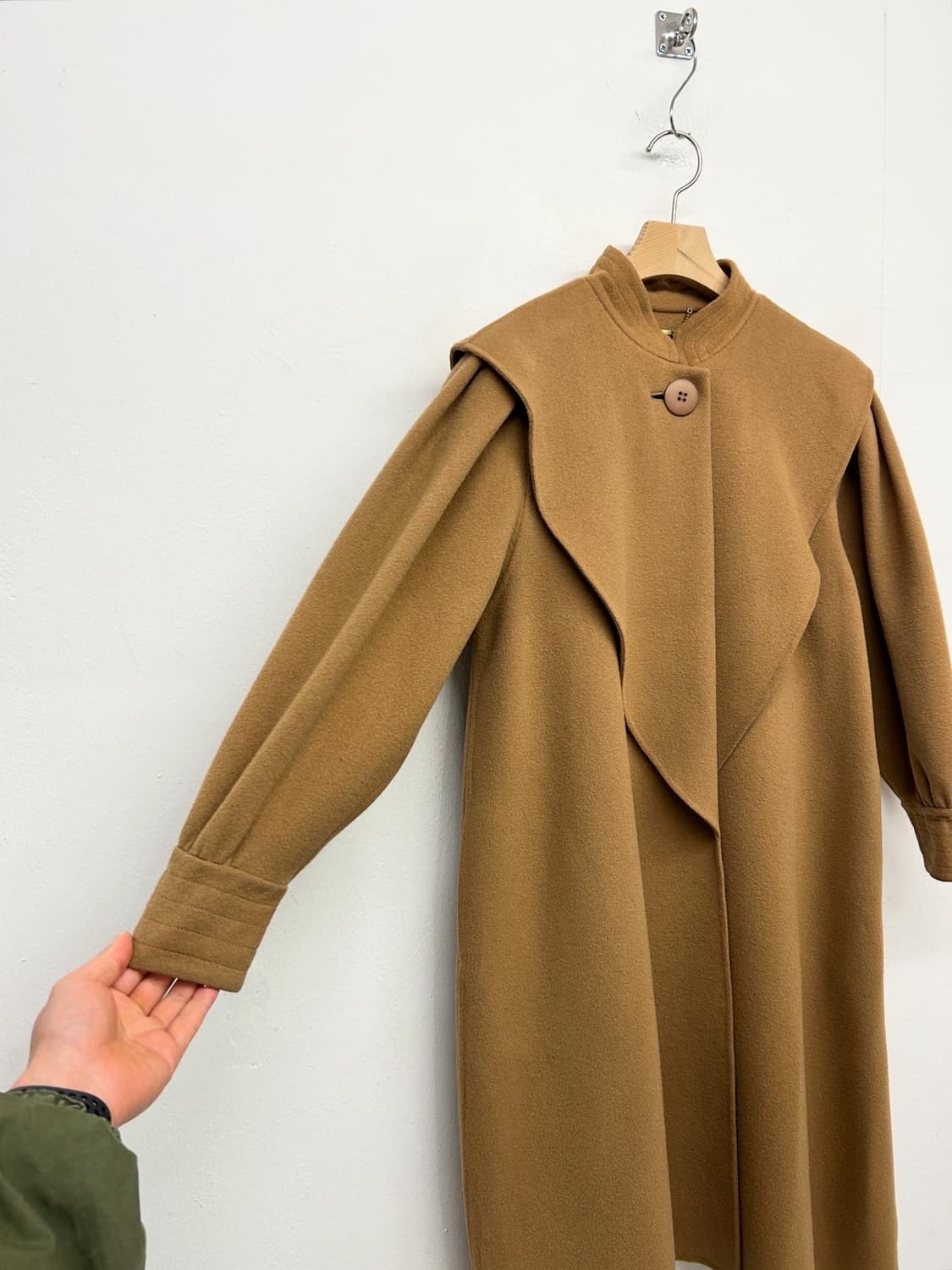 Sanyo Soleil 빅카라 롱 코트 상품이미지3