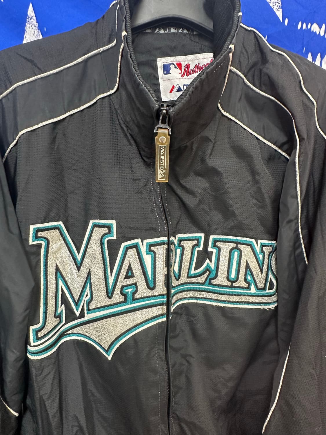 s급 마제스틱 레어템 마린스 오버핏바람막이L100 상품이미지5