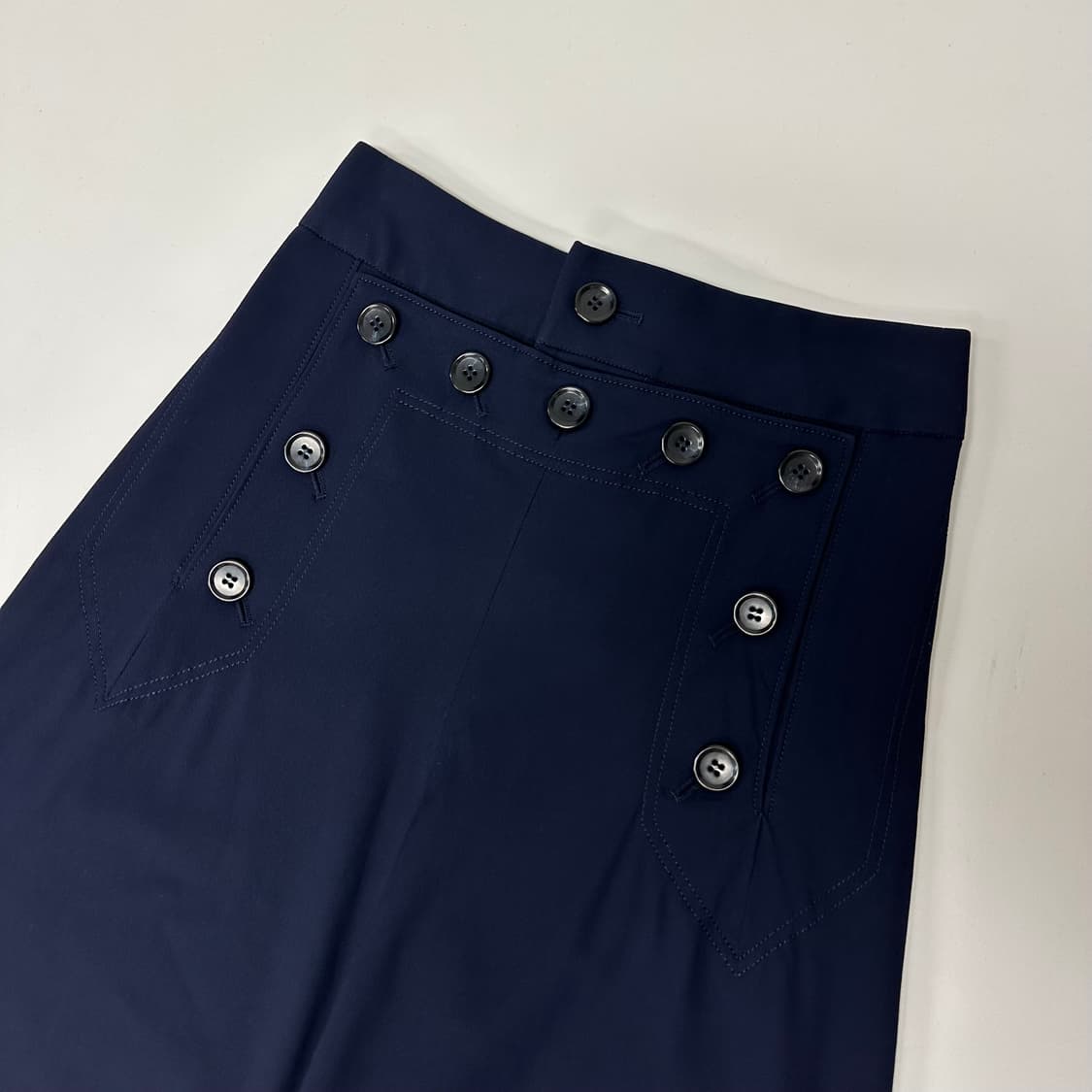 장폴고티에 버튼 레이스 디자인 와이드 팬츠 상품이미지2