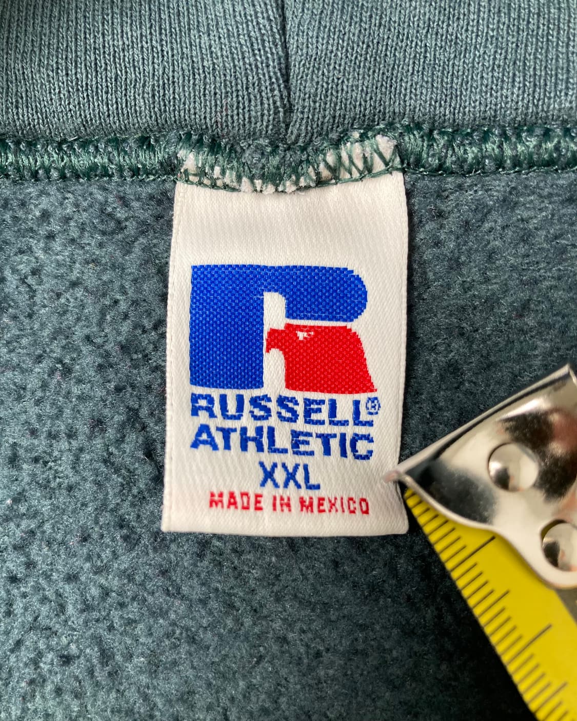 90s Russell Zip Up Hoodie (sage green) 상품이미지3