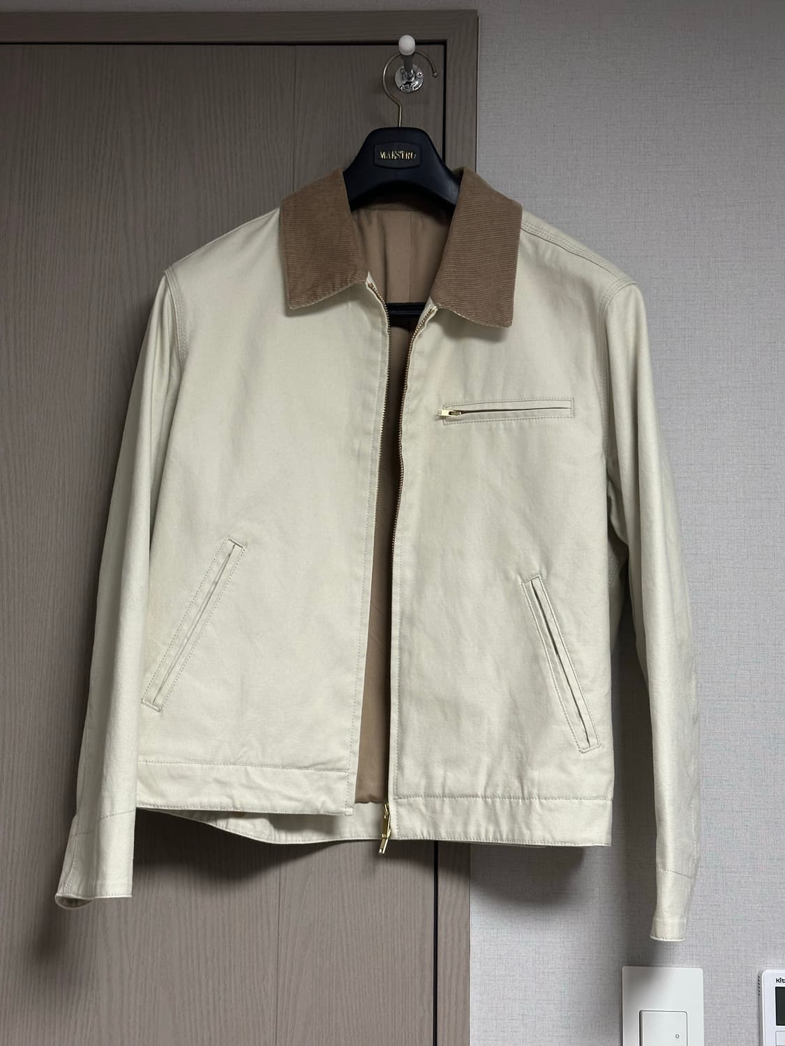 무신사 스탠다드 캔버스 워크 자켓 크림 M 사이즈 상품이미지2