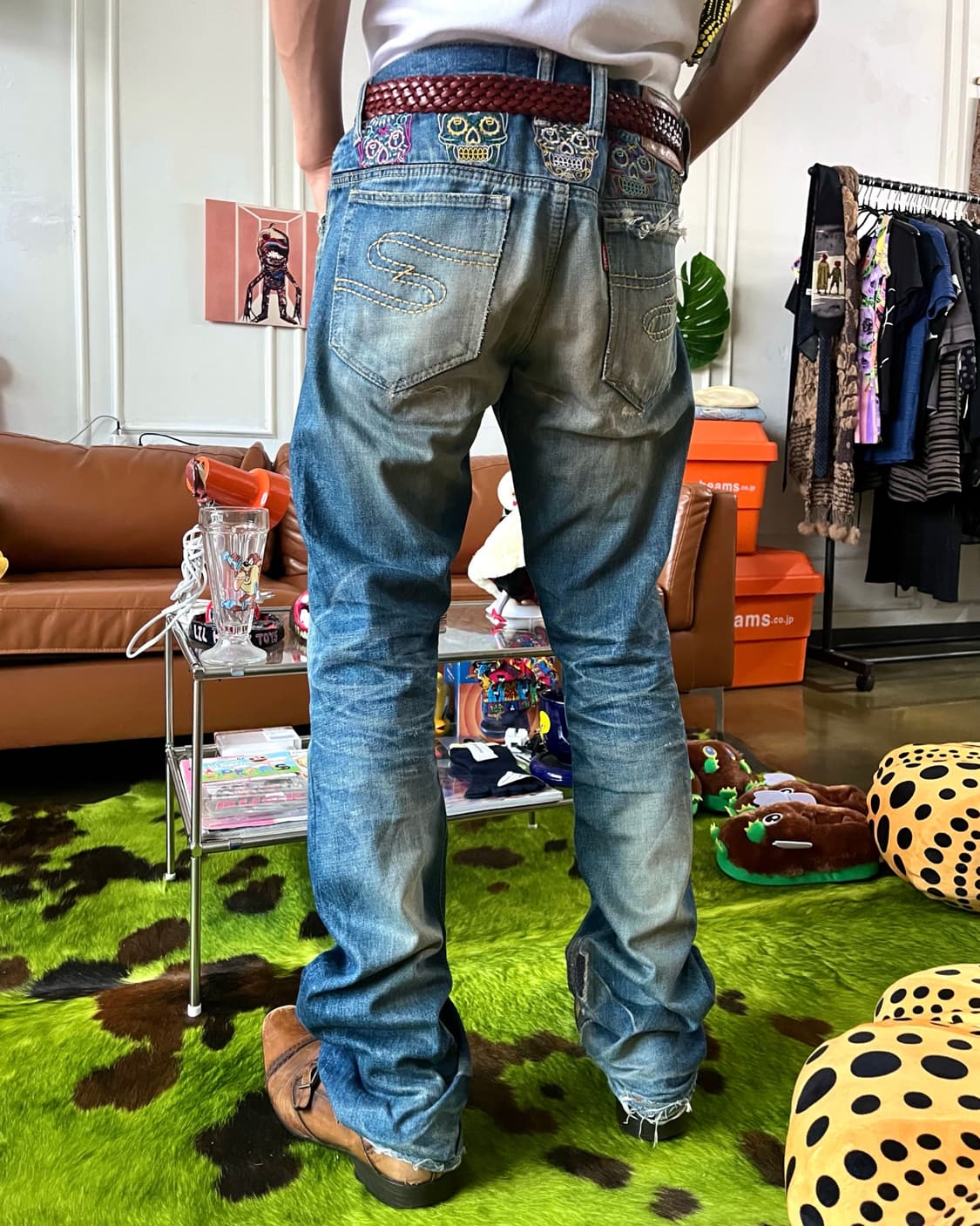 90-00s S?UAPE Japan Sugar Skull Denim 상품이미지3