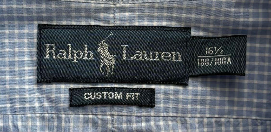 Polo 폴로랄프로렌 소라색 깅엄 체크 셔츠 상품이미지4