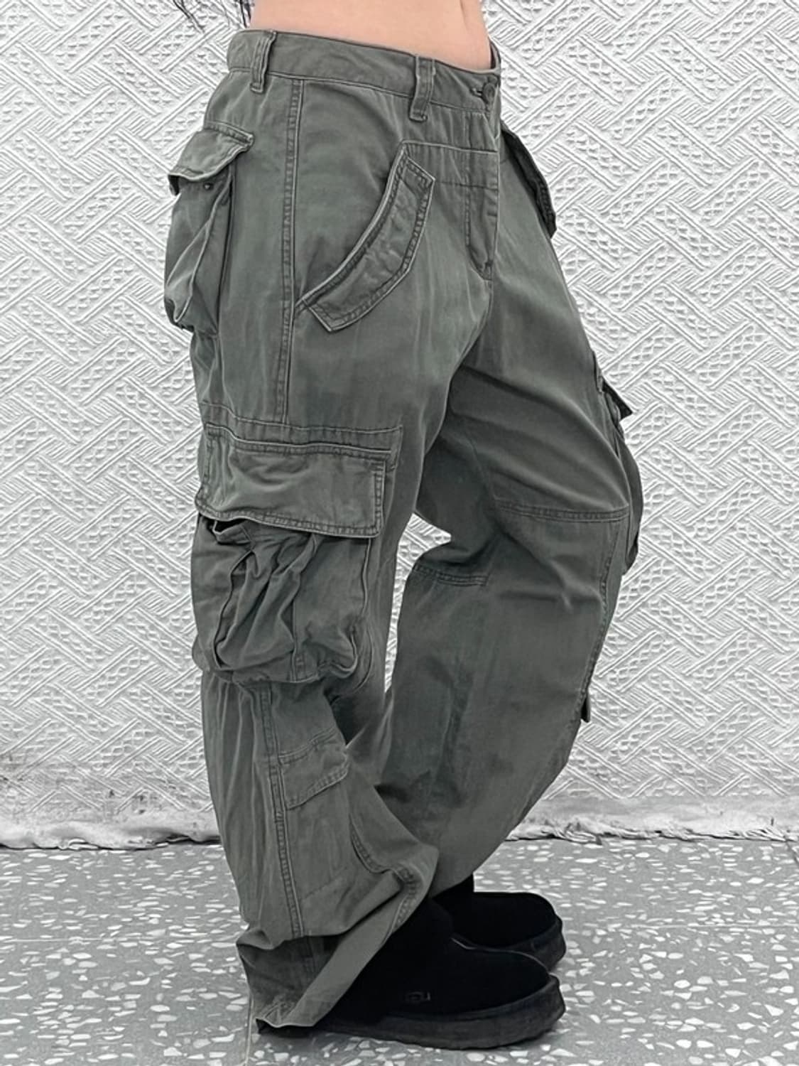 빈티지 레트로 스트릿 힙합 카고팬츠 32인치 C08236 상품이미지1