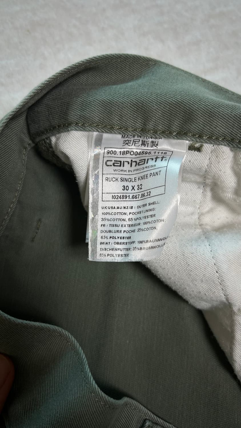 칼하트윕 싱글니 카펜터팬츠 모스그린 30/32사이즈 상품이미지4