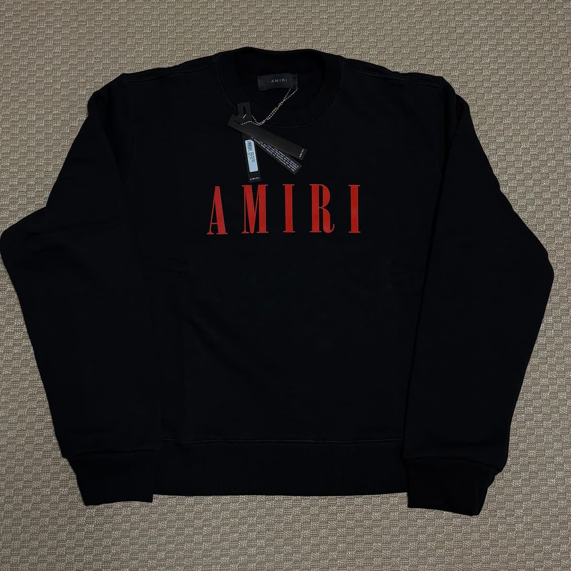 (L) Amiri 아미리 로고 맨투맨 블랙 상품이미지2