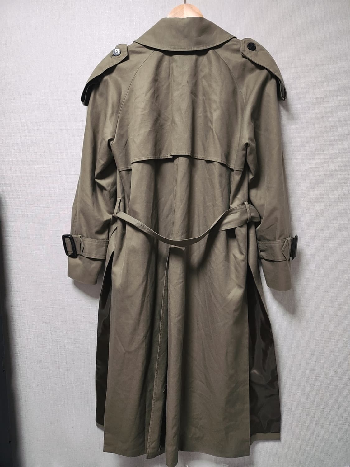 Merle 카키색 롱 트렌치코트 상품이미지2