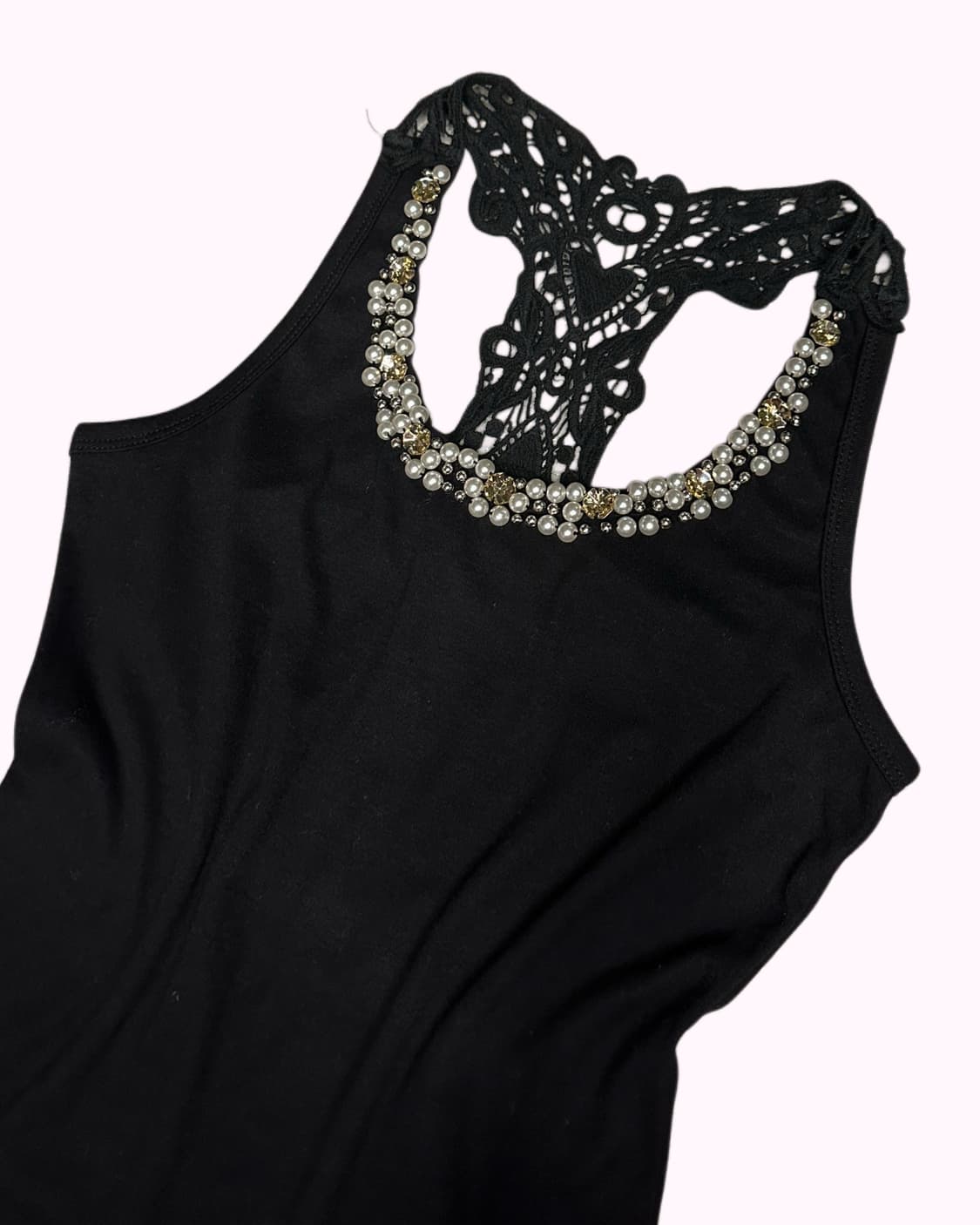 VANITY pearl bids crochet sleeveless 상품이미지2