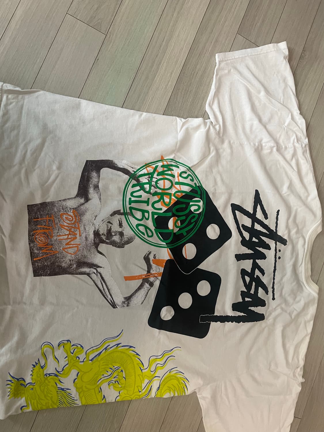 스투시 스트라이크 피그먼트 다이드 티셔츠 내츄럴 상품이미지3