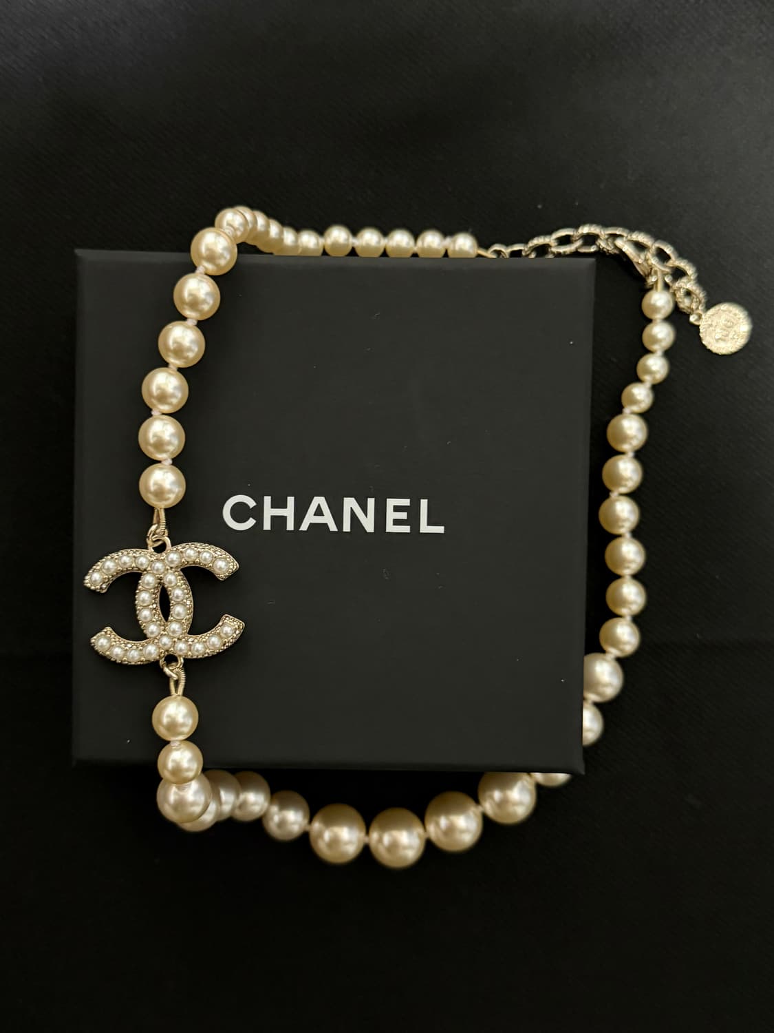 샤넬 정품 CC 빈티지 진주 업사이클링 네크리스 상품이미지5