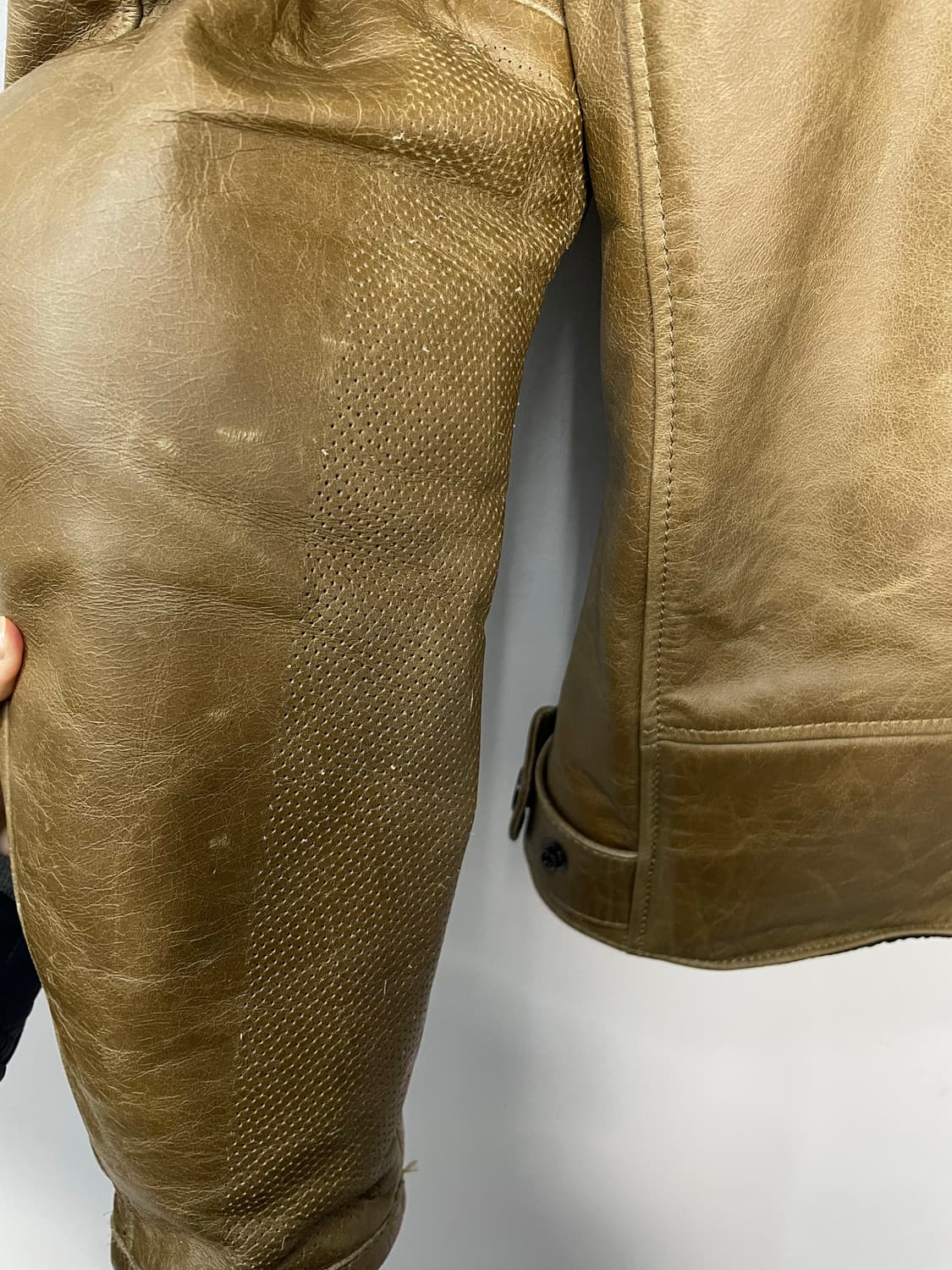 다이네즈 브라운 레더 바이커 자켓 H1725 상품이미지10