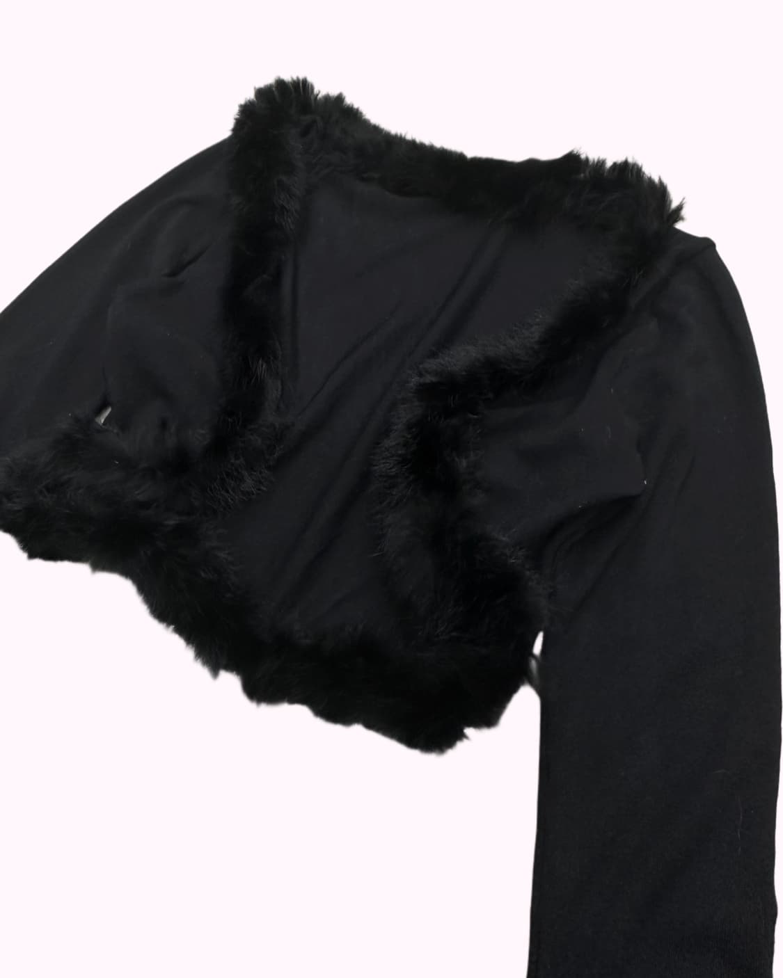 black fur treaming bolero 상품이미지2