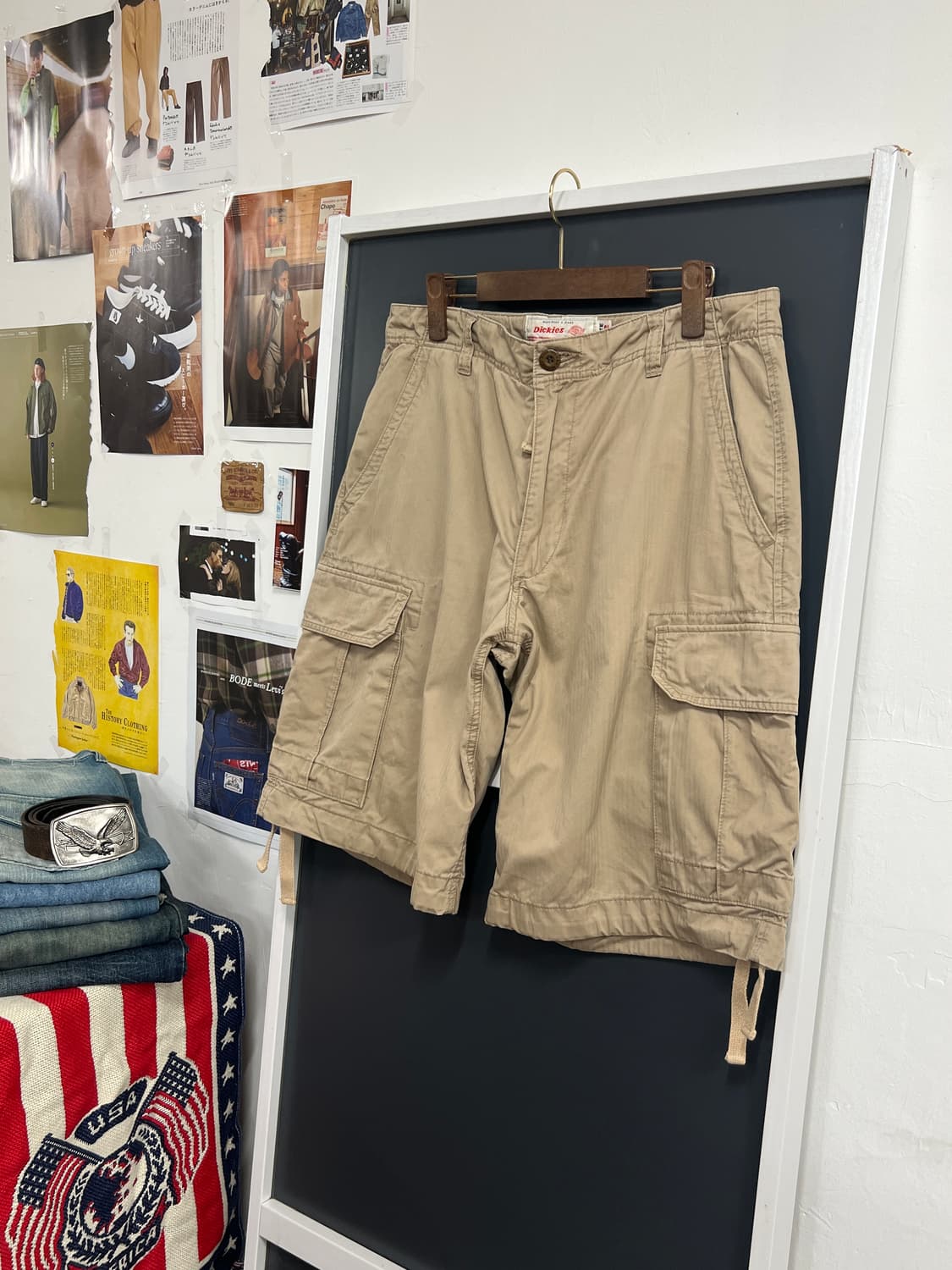 Dickies 디키즈 베이지 카고 하프 팬츠 상품이미지1