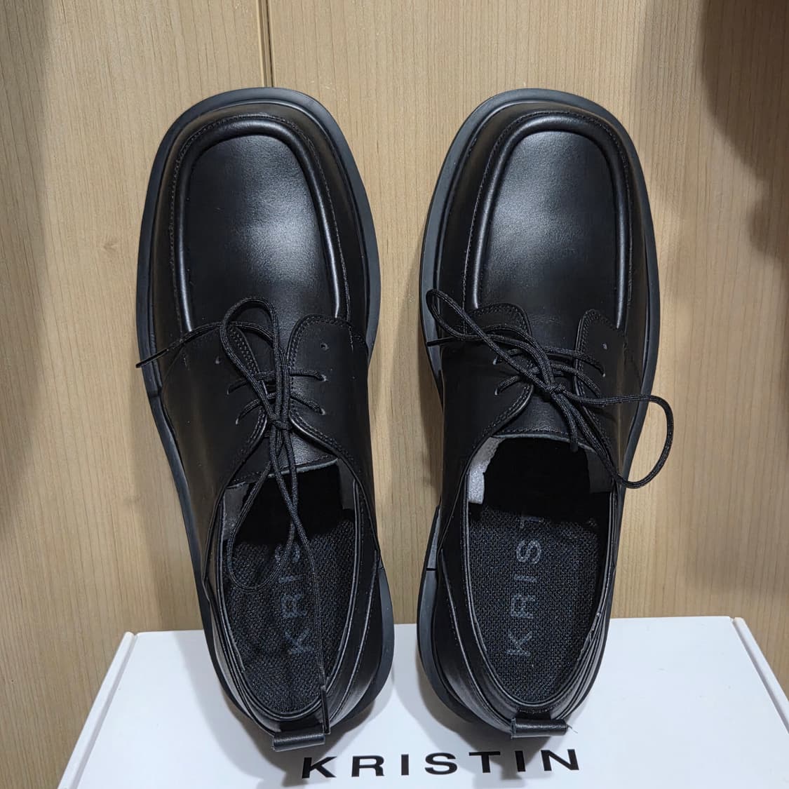 (260)크리스틴 해리 카우하이드 스퀘어더비 블랙 상품이미지5