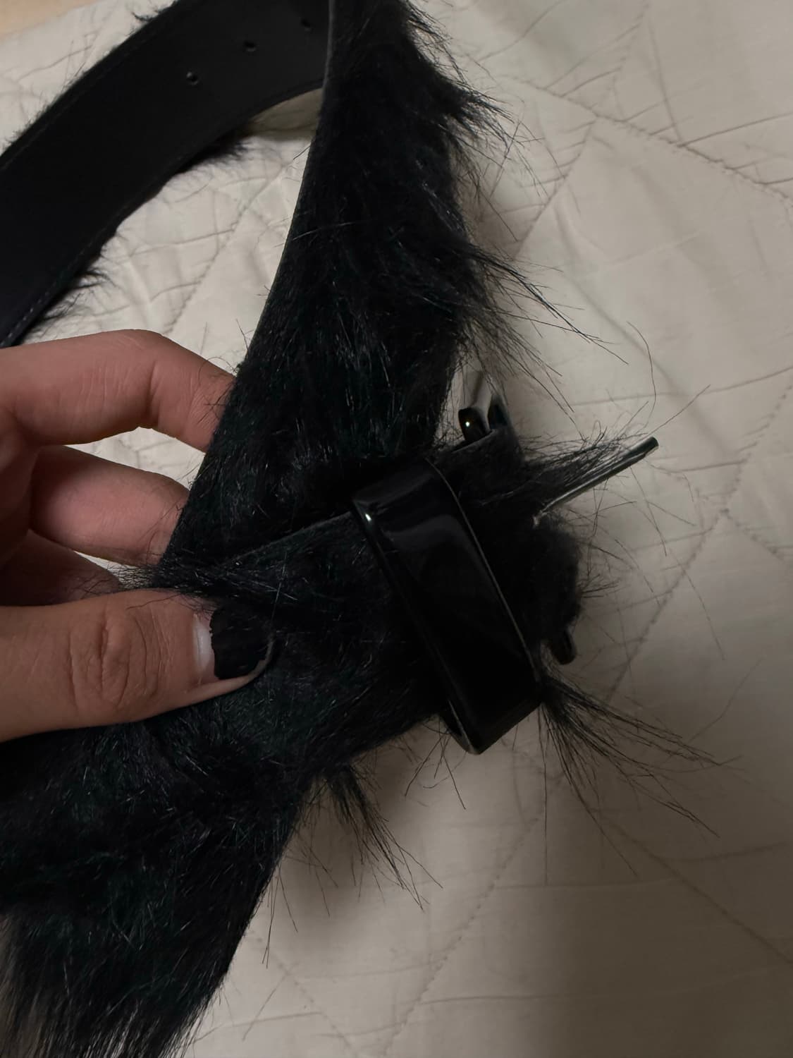 블랙 퍼 벨트  상품이미지3