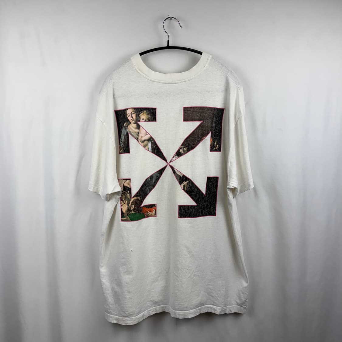 (XS) 오프화이트 카라바지오 그래픽 반팔 티 화이트 상품이미지6