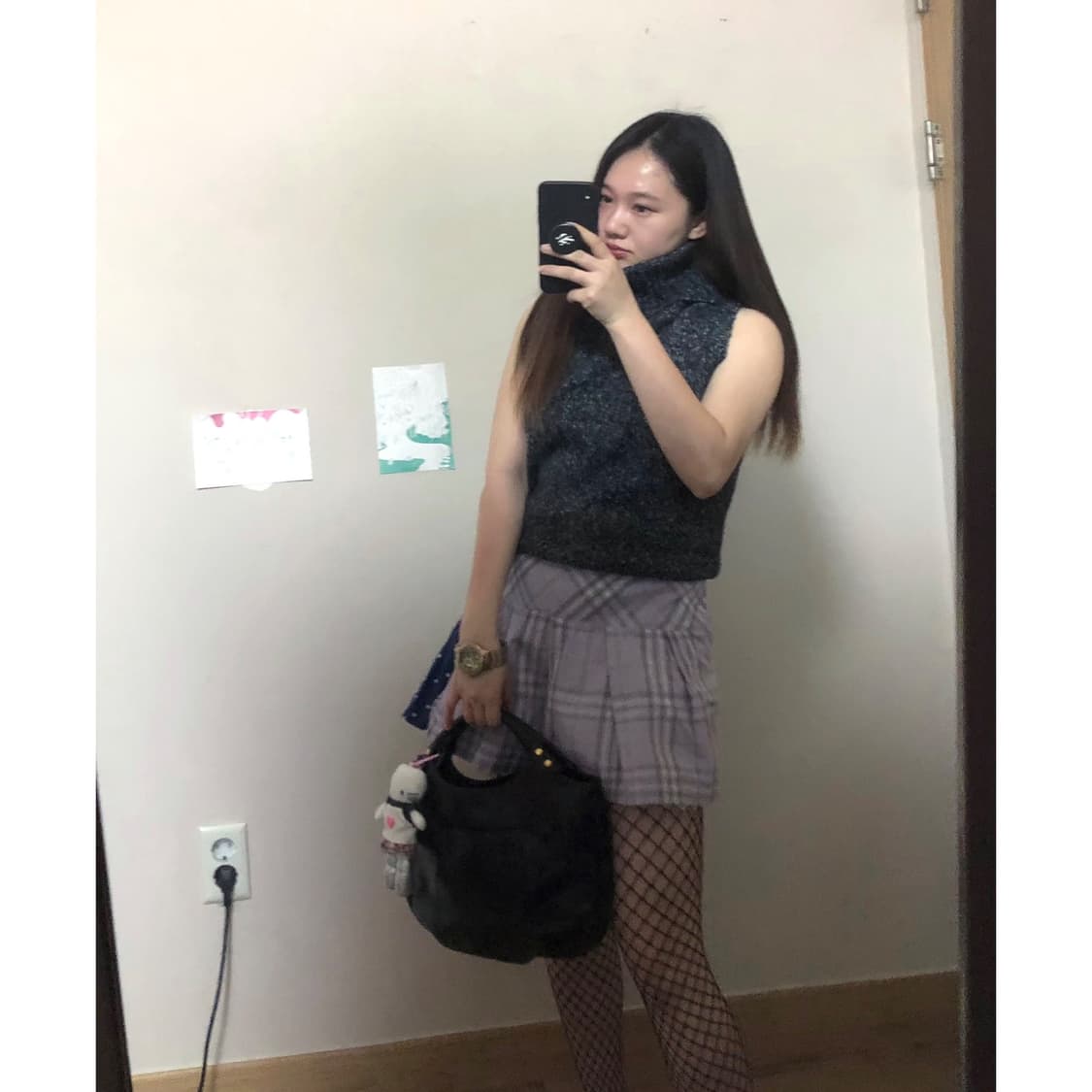 블랙 레더 토트백 🚇  상품이미지9