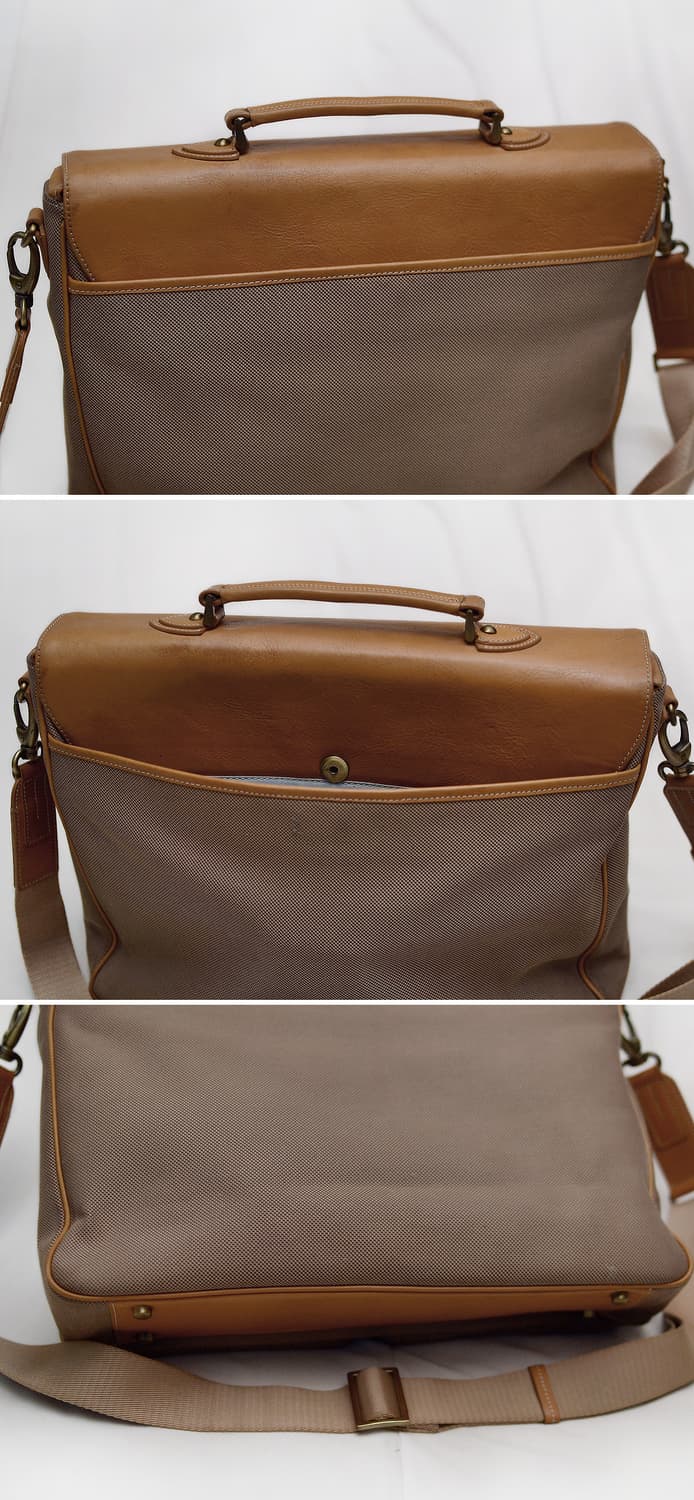 코오롱 맨스타 컬렉션 라인 캔버스 레더 플랩 메신저백 상품이미지5