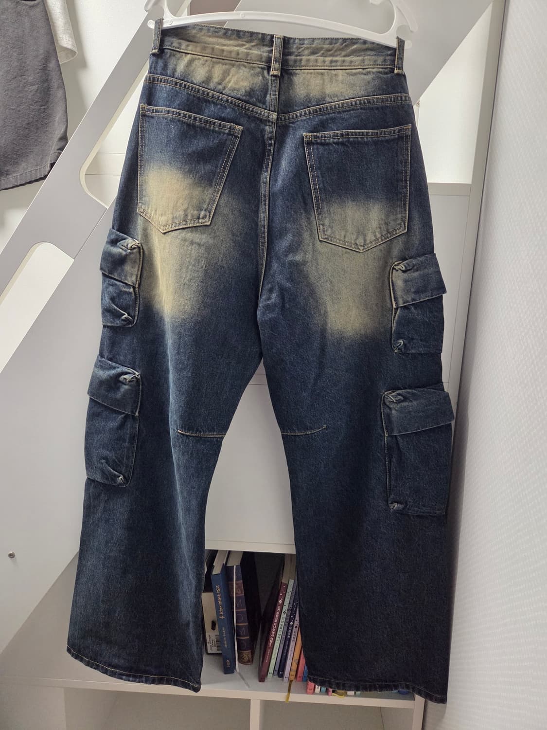 커브드 헤리티지 카고 데님 팬츠 (빈티지 블루) 상품이미지3