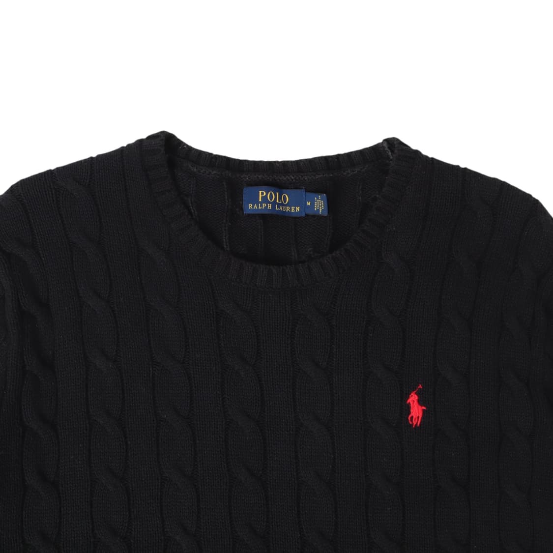 폴로 랄프로렌 블랙 코튼 케이블 니트 상품이미지2