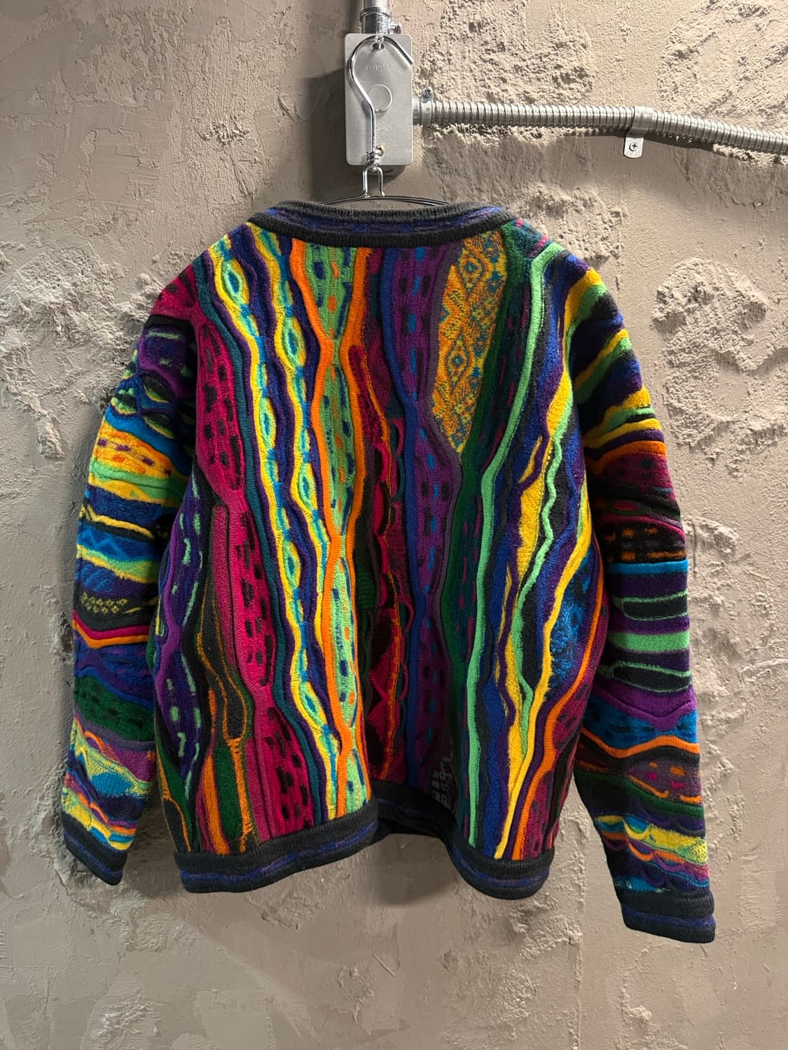 S 쿠지 COOGI 입체 3D 패턴 울 가디건 멀티컬러 상품이미지6