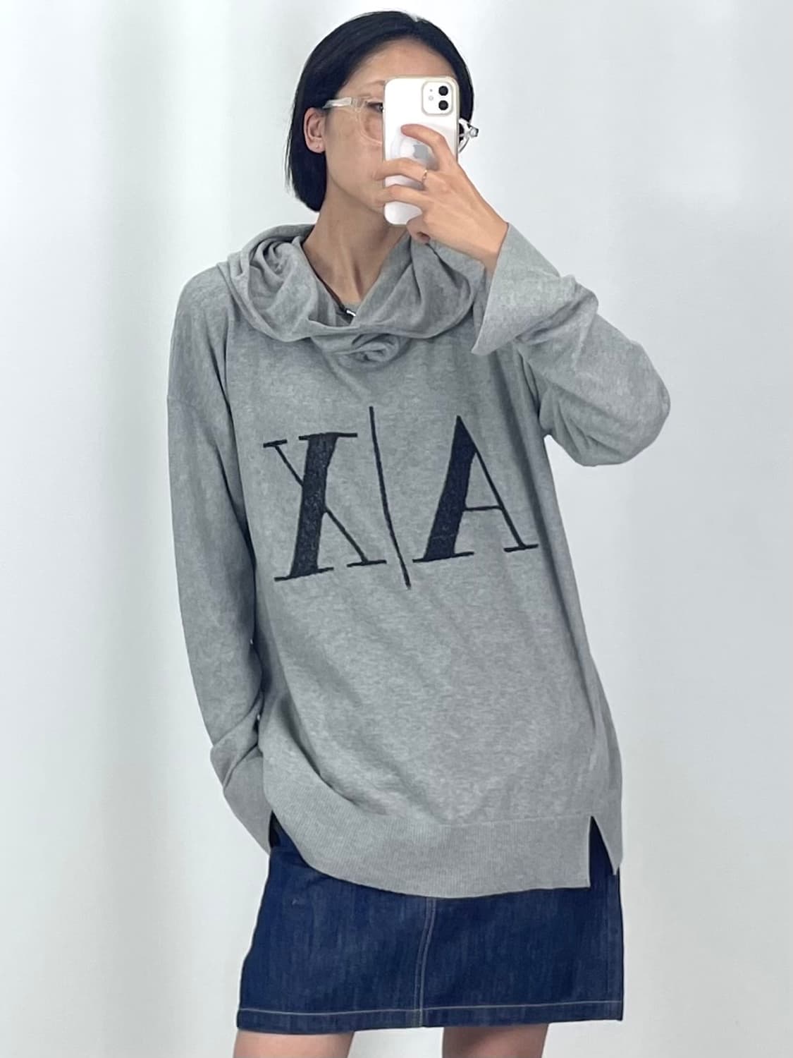  [XL]A/X 그레이 후드 니트 CK9767 상품이미지3