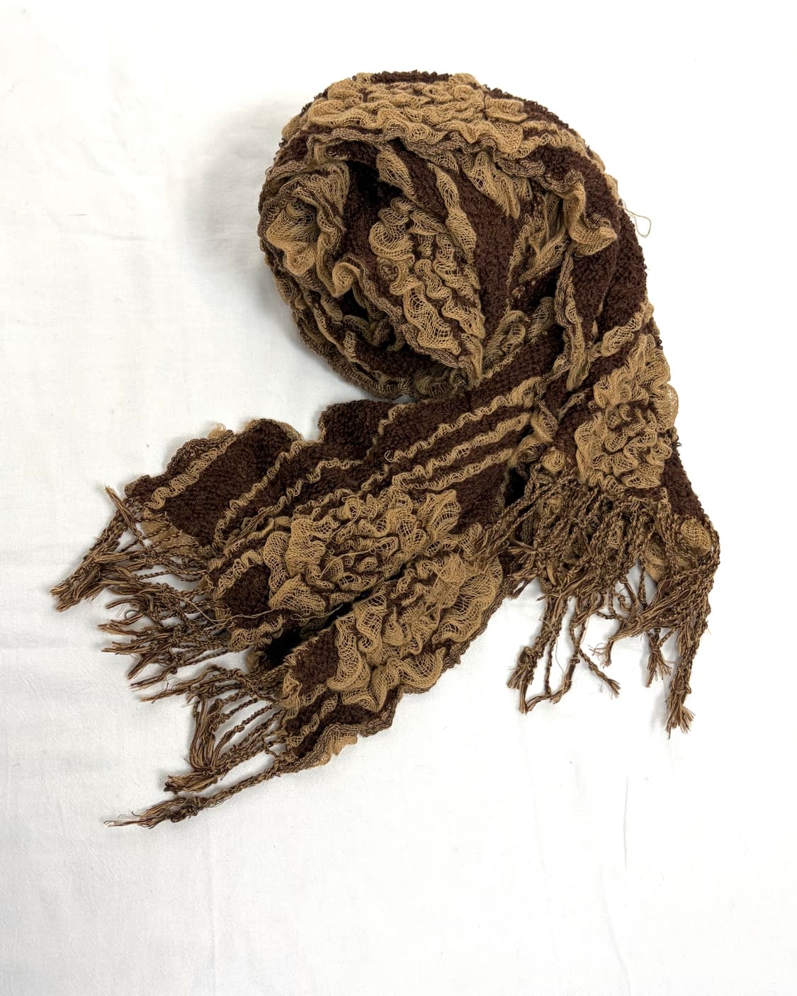 Textured ruffle knit muffler 상품이미지1