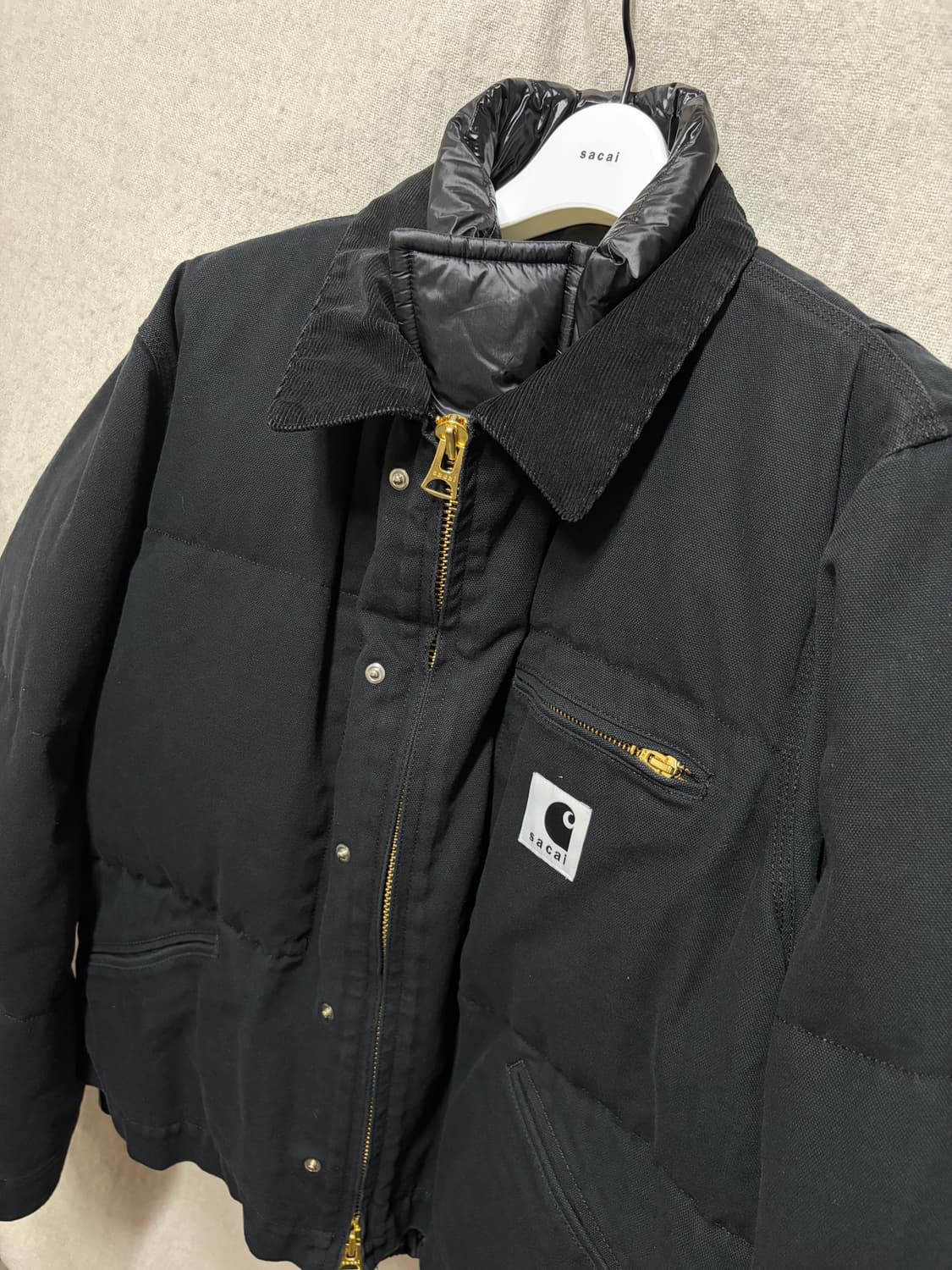 사카이 x 칼하트 SACAI x Carhartt  덕다운자켓 블랙 상품이미지2