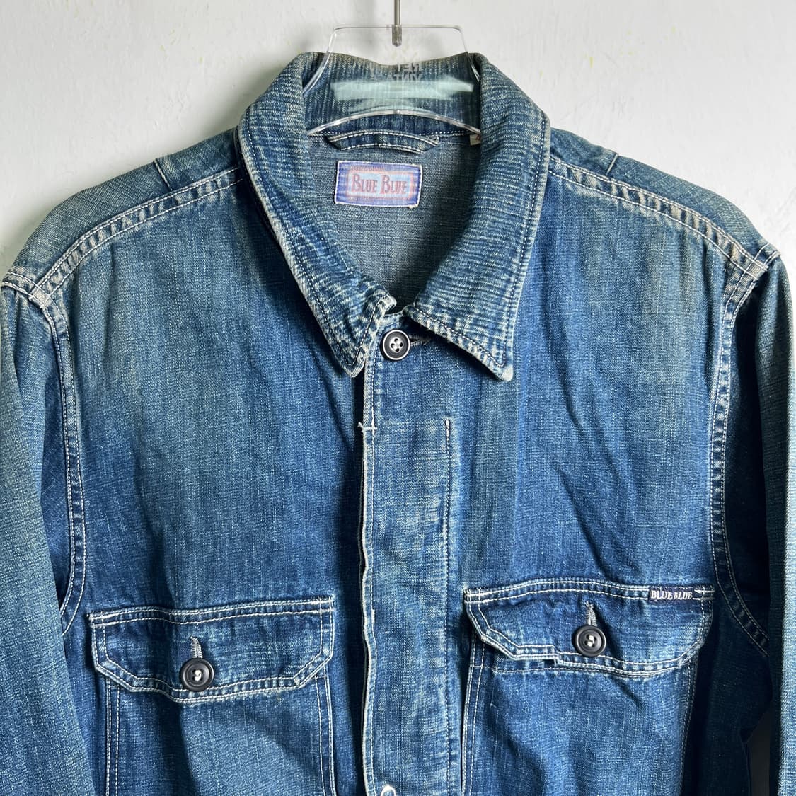 Blue Blue 블루블루재팬 라이트 데님 릴렉스 커버올 자켓 상품이미지4