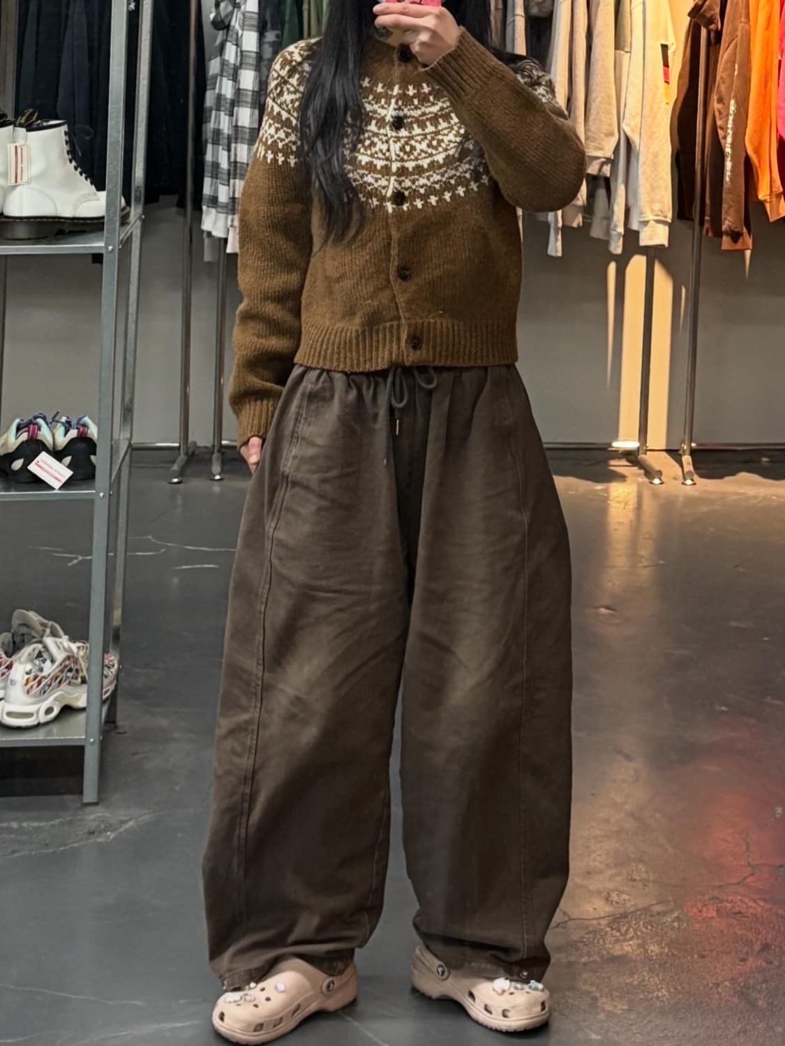 빈티지 페어아일 패턴 가디건 A3384 상품이미지1