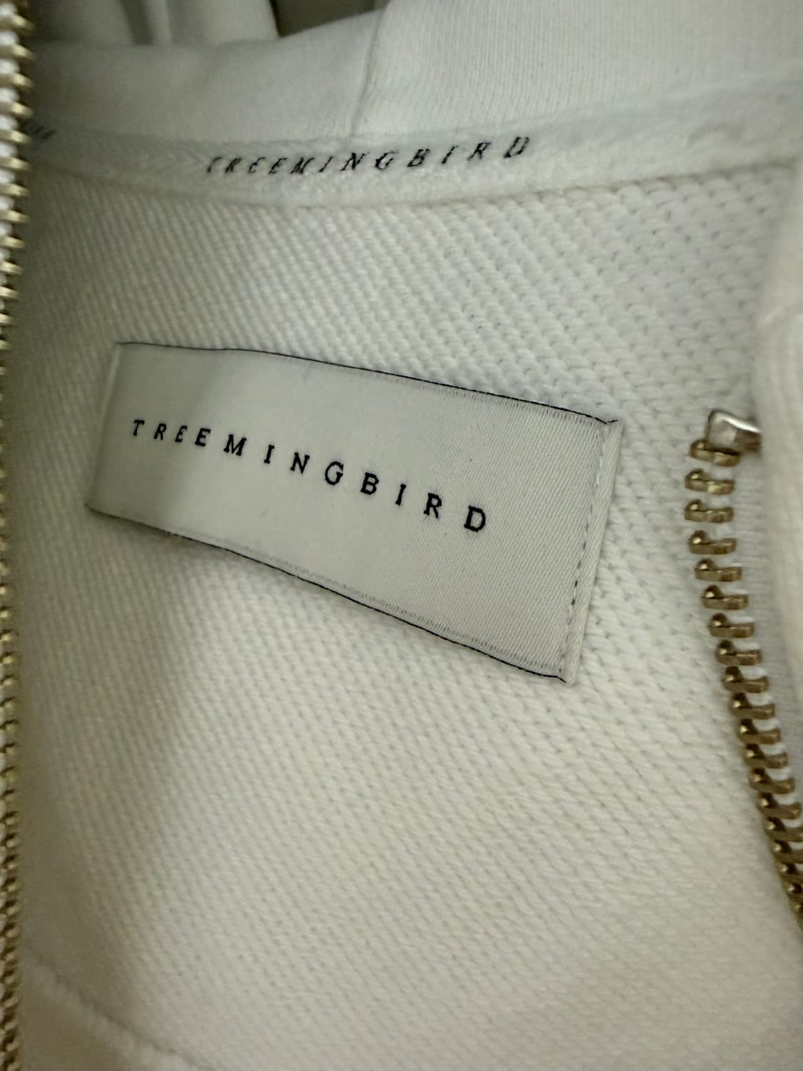 트리밍버드 sweat hoodie zip-up white 후드집업 상품이미지4