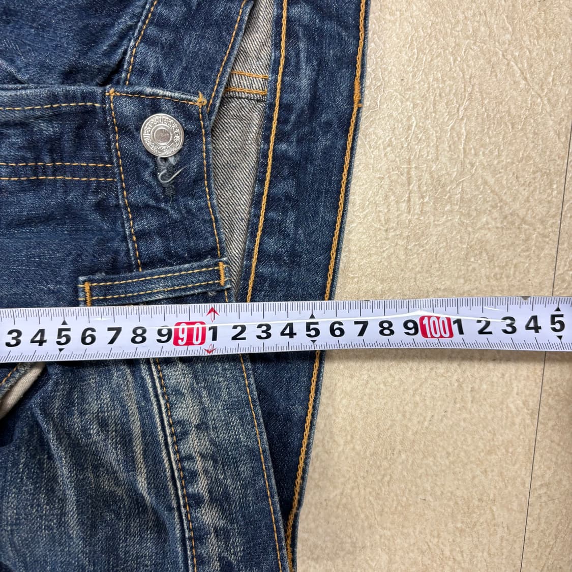 리바이스 501 워싱 데미지 데님 팬츠 상품이미지4