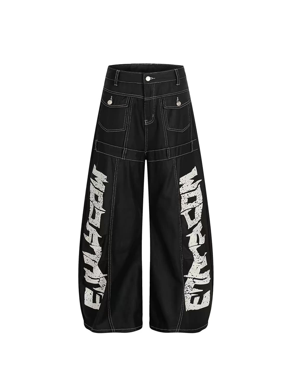 와이드 그래픽 데님 팬츠  상품이미지5