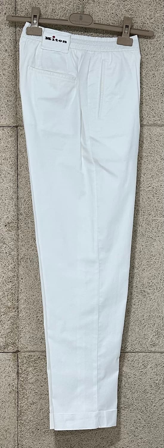 키톤 나폴리 드로스트링 화이트 팬츠 상품이미지2