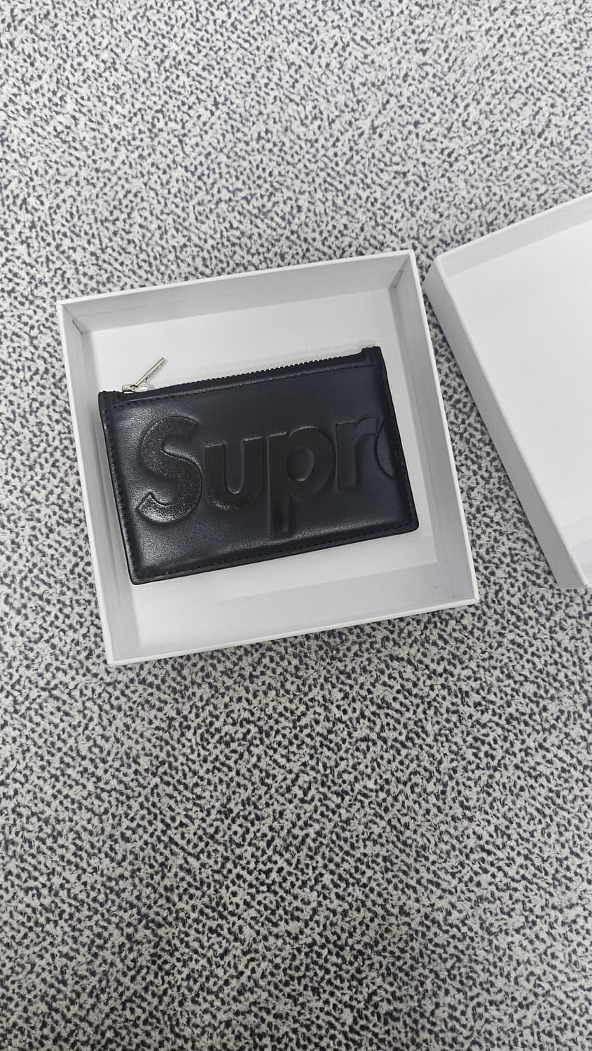 25FW 슈프림 레더 집 카드 홀더 블랙 상품이미지1
