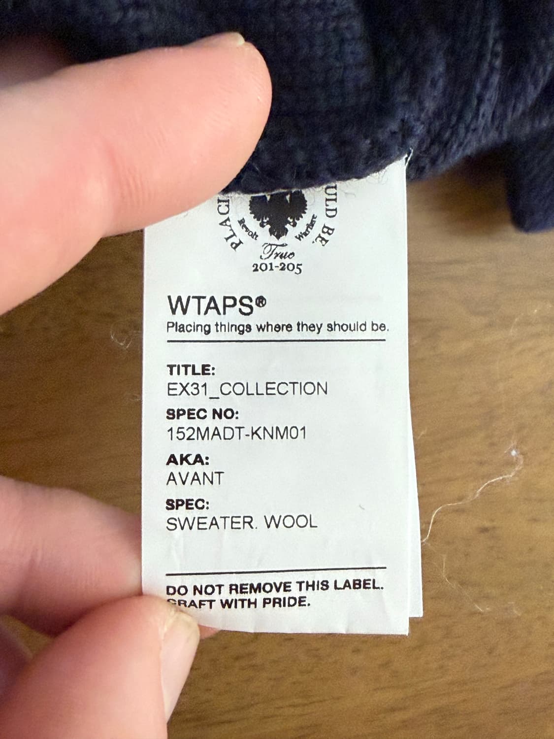 WTAPS AVANT 울 니트 02 네이비 / Made in Japan 상품이미지8