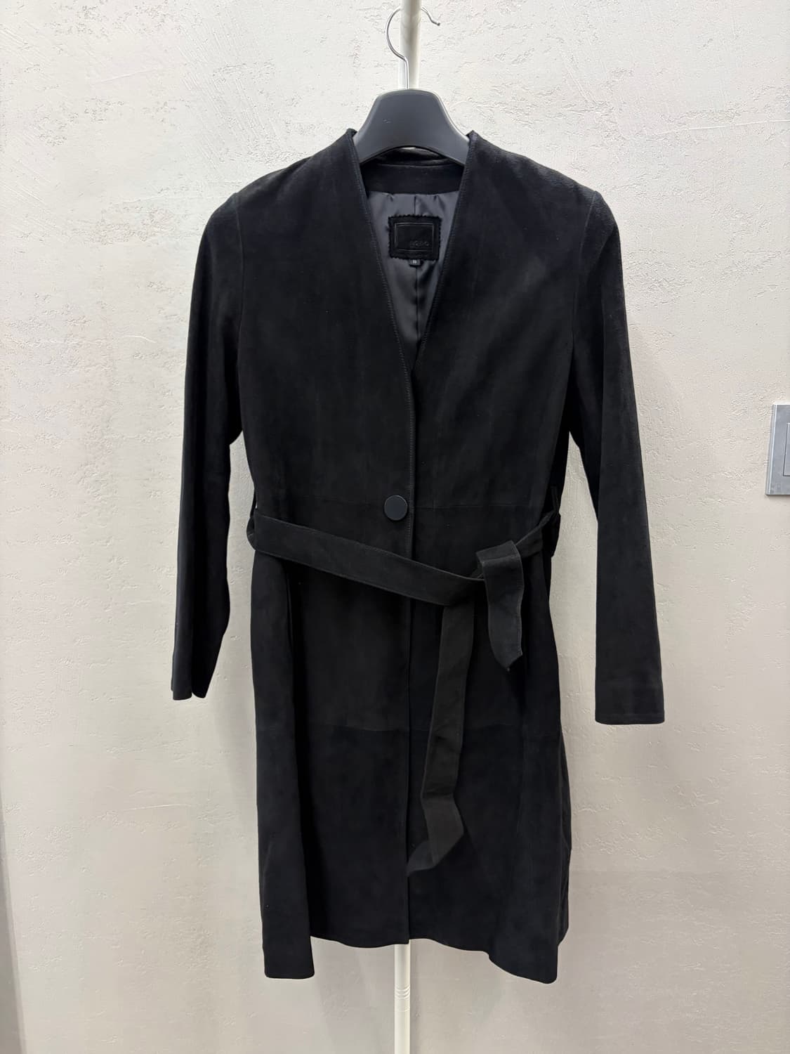 ROBO 블랙 스웨이드 벨트 코트 S 상품이미지2