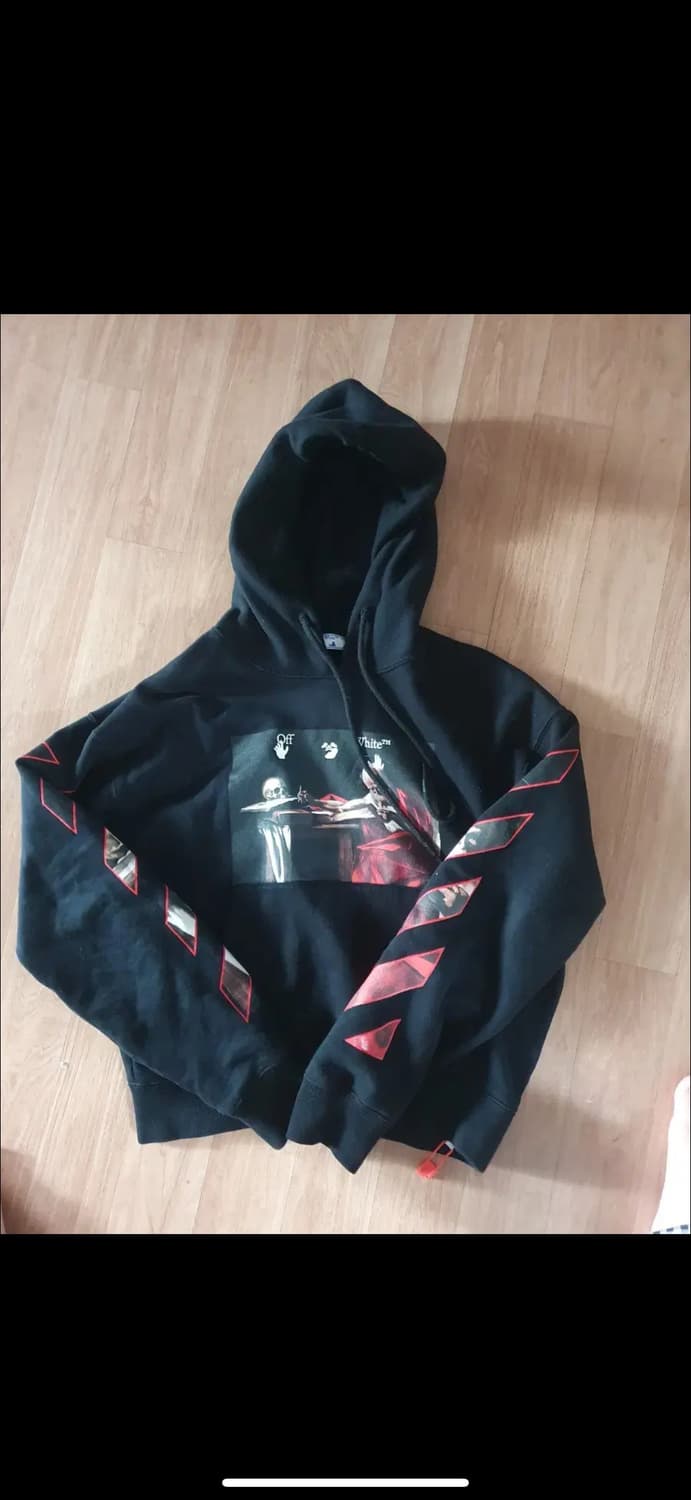 (M)오프화이트 카라바조 후드티 상품이미지2