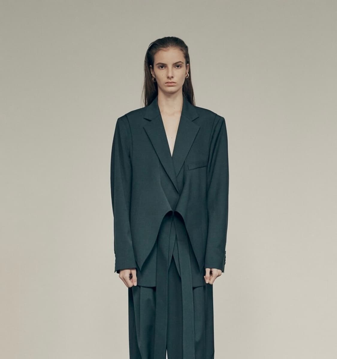 로우클래식 울 블레이져 블루그린 상품이미지1