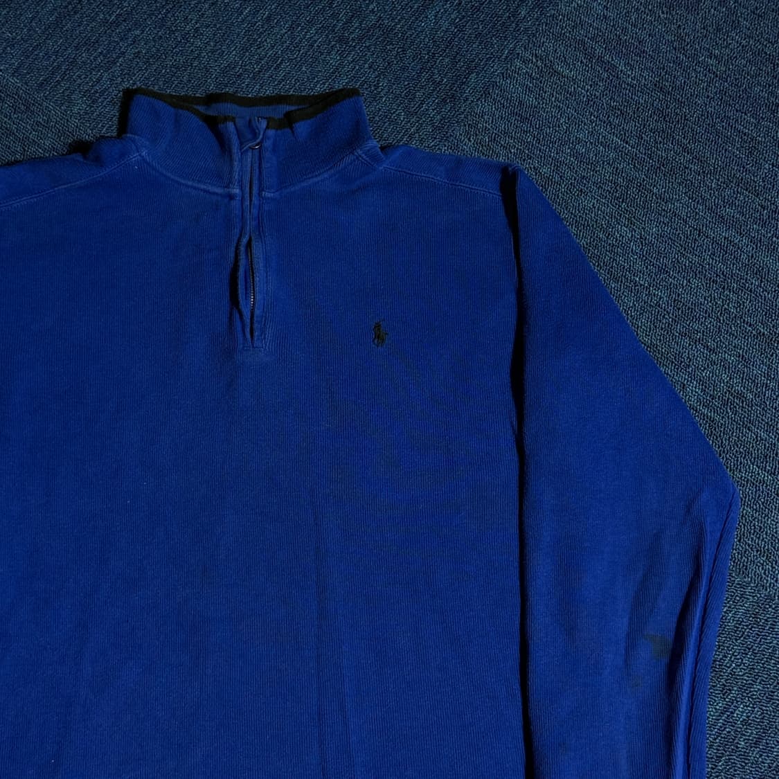 폴로 랄프로렌 블루 하프 반집업 상품이미지2